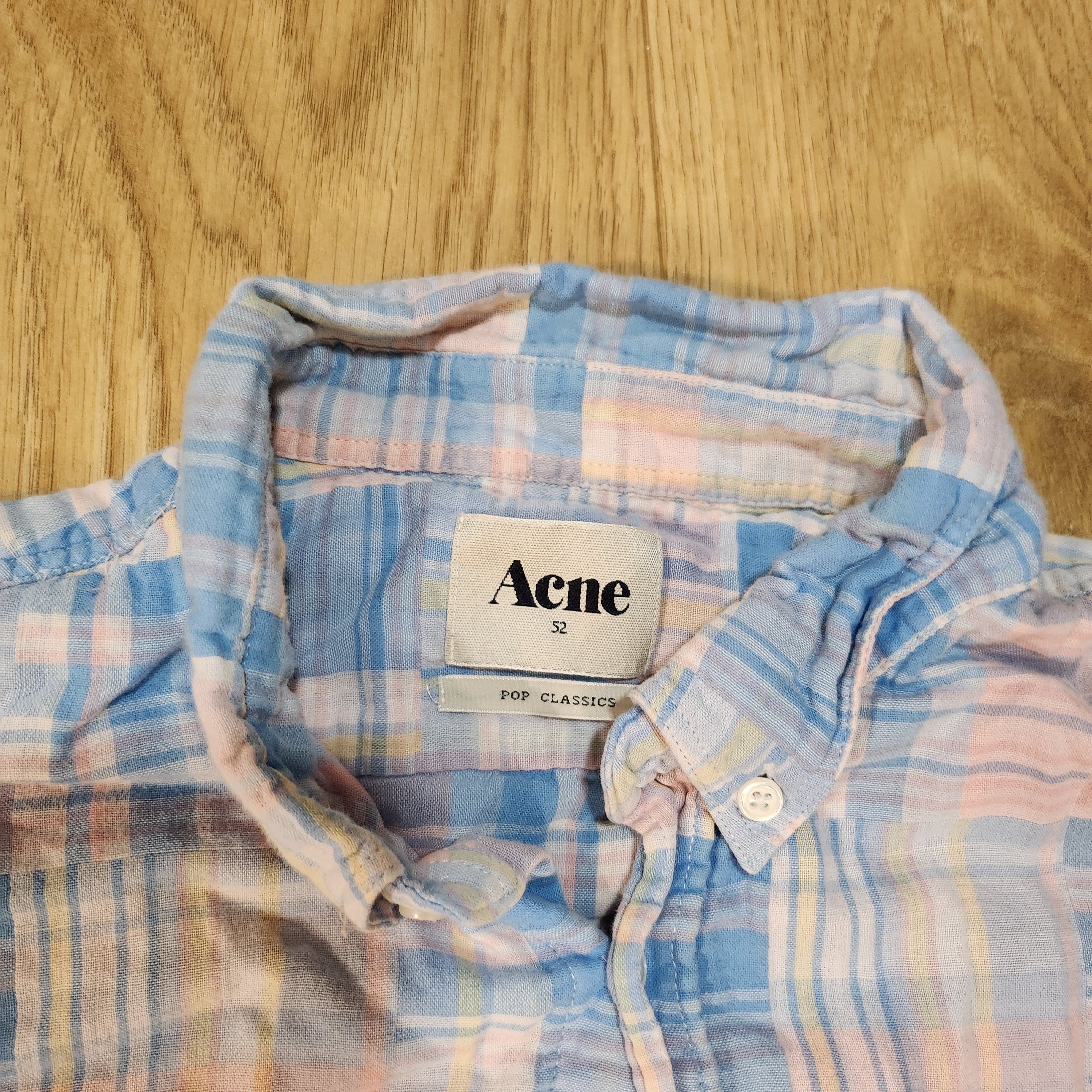 Acne Studios Vintage Acne Pop Button Checked Shirt Size US L / EU 52-54 / 3 - 4 Thumbnail