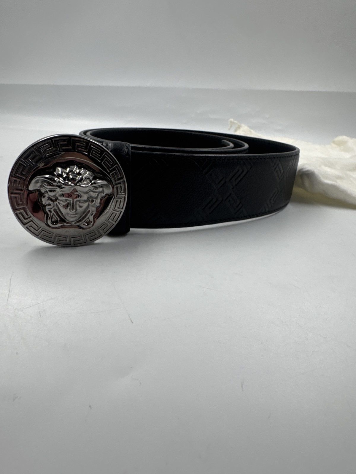 Versace Medusa Buckle Leather Belt