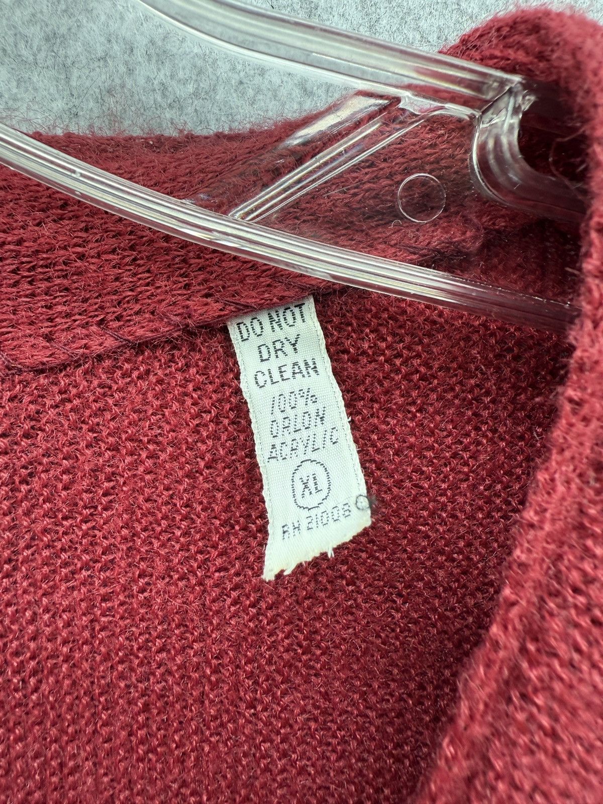 Izod Vintage burgundy/red Izod Lacoste men’s XL button sweater Size US XL / EU 56 / 4 - 6 Thumbnail
