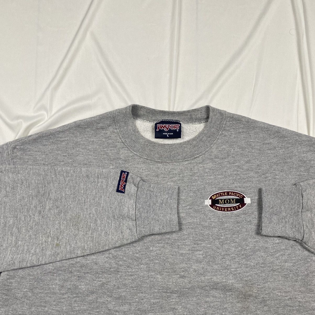Jansport Rare 90s Jansport Seattle Pacific MOM University Crewneck Size US L / EU 52-54 / 3 - 1 Thumbnail