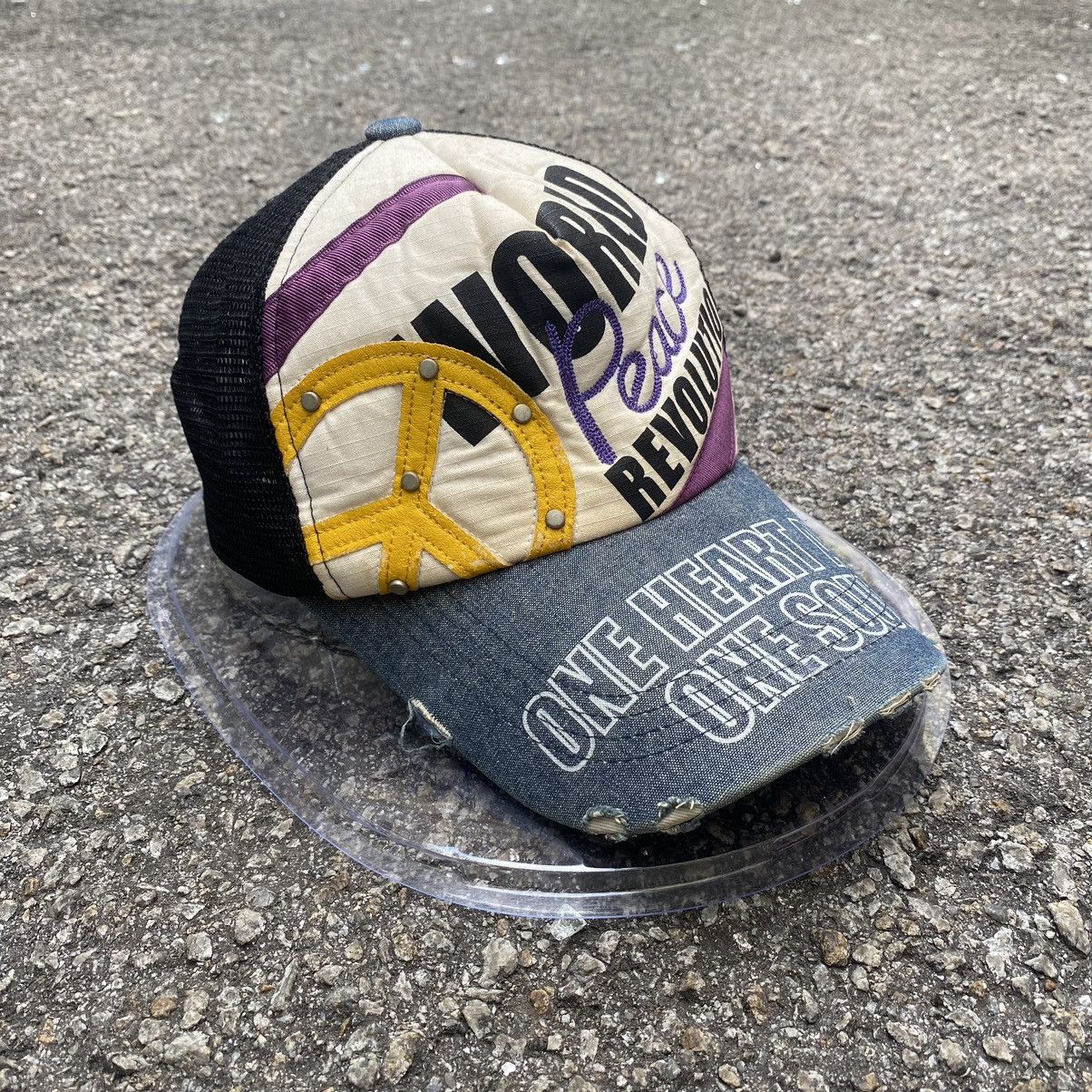 Distressed Trucker Hat Peace Project World Peace Revolution
