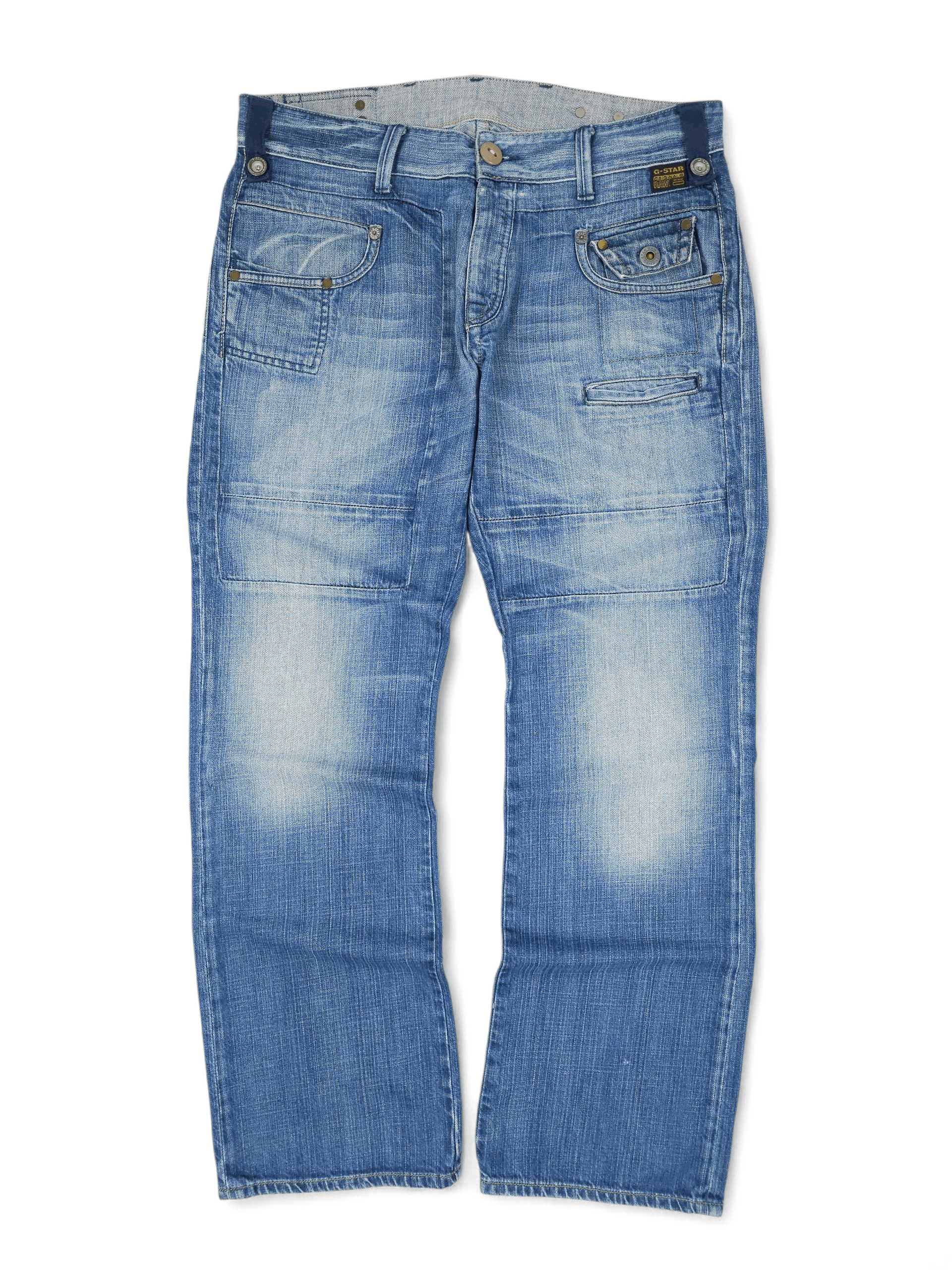 G-Star 💎 Vintage G-star 36/32 Relaxed Blue Cargo Denim Jeans Y2K Size US 36 / EU 52 - 1 Thumbnail