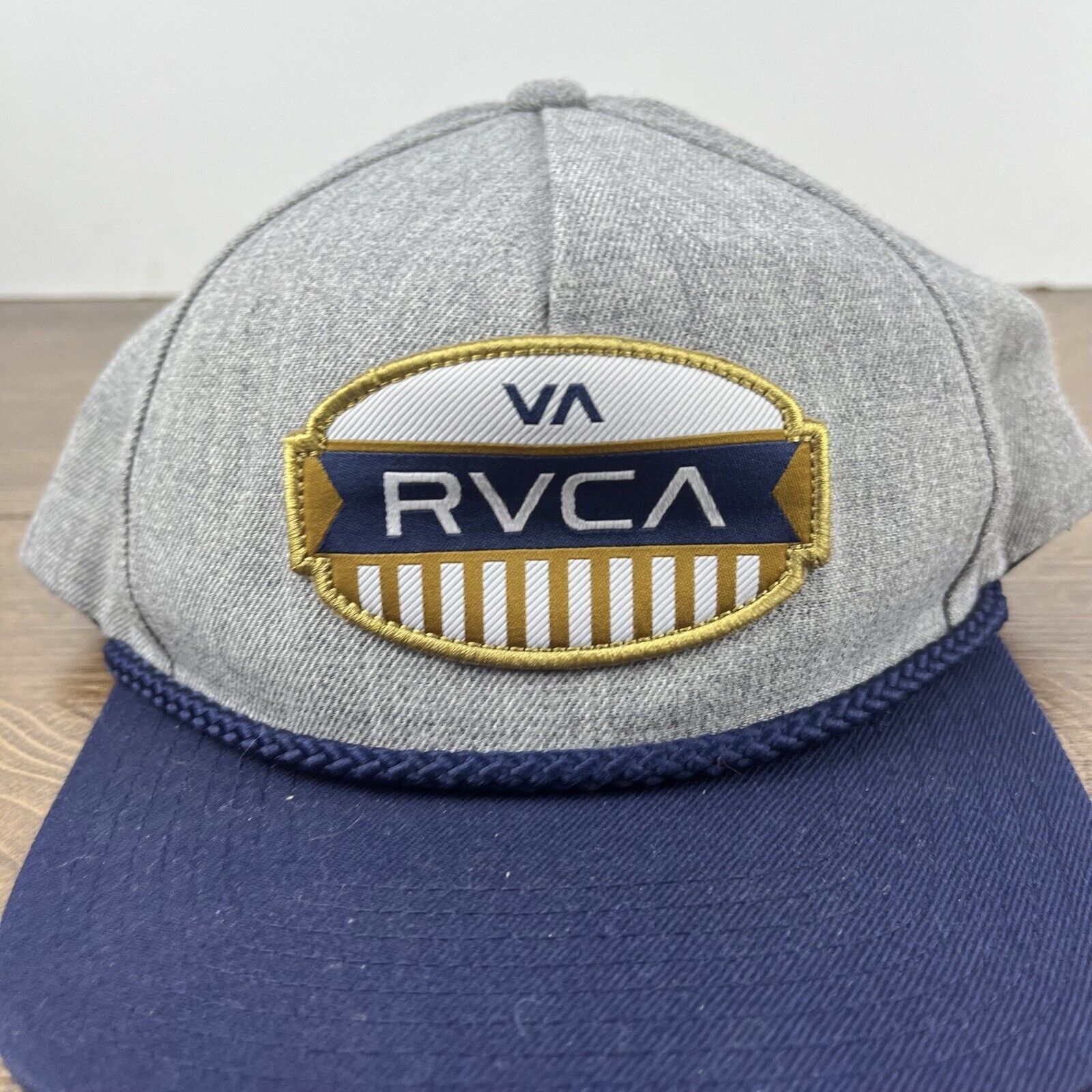 RVCA RVCA Snapback Hat RVCA Hat Gray Cap Adjustable Hat Gray Adul Size ONE SIZE - 7 Thumbnail