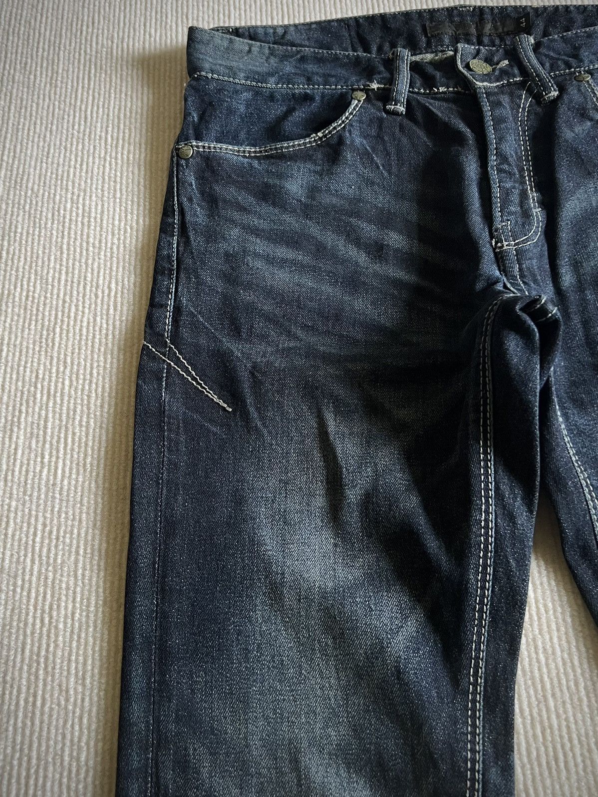 GOSTAR DE FUGA FUGA Japan Faded Indigo Slim Stretch Denim 2000s Size US 32 / EU 48 - 5 Thumbnail