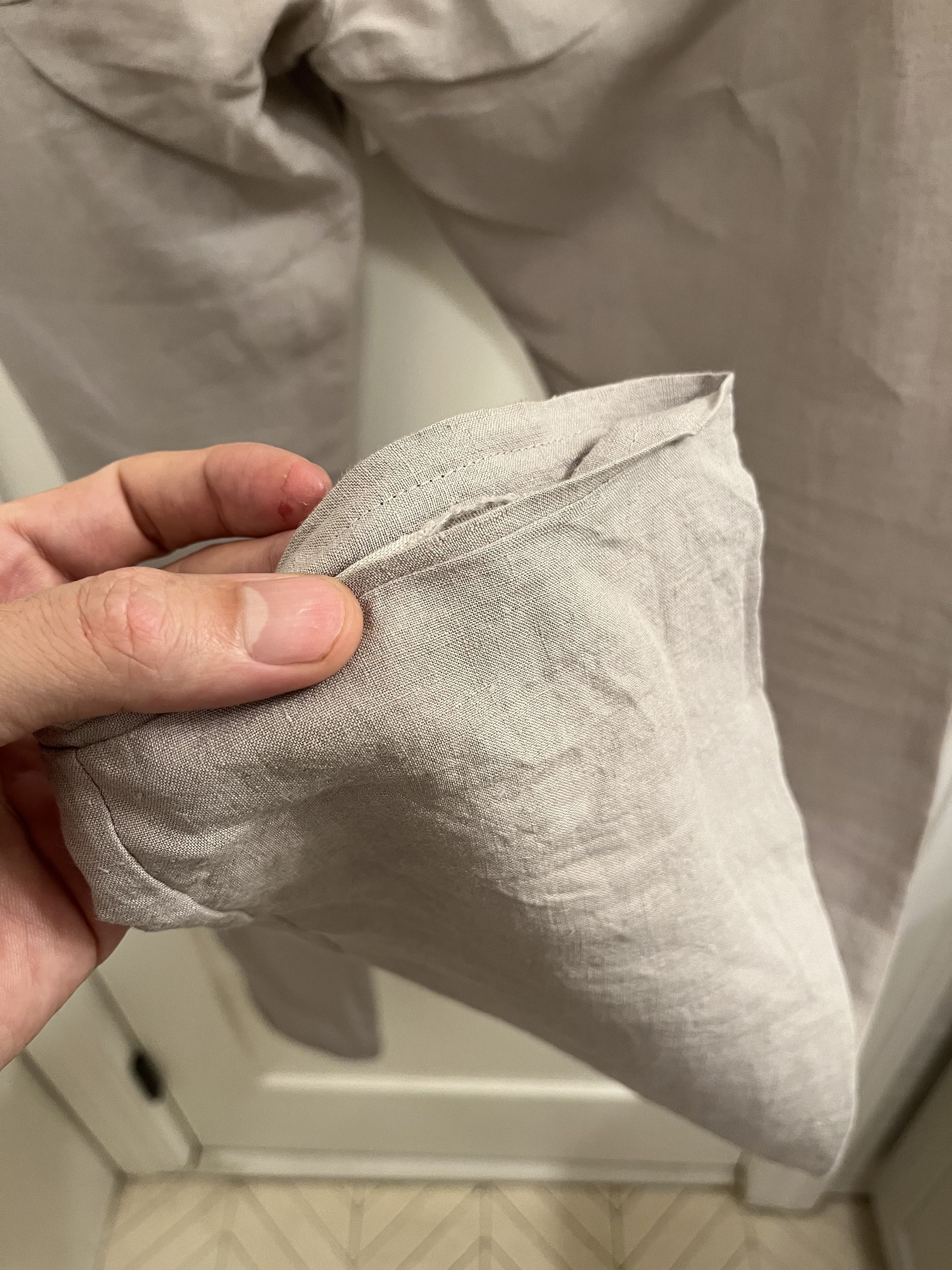 Label Under Construction Label Under Construction one cut pants gray linen $900 Size US 32 / EU 48 - 10 Thumbnail