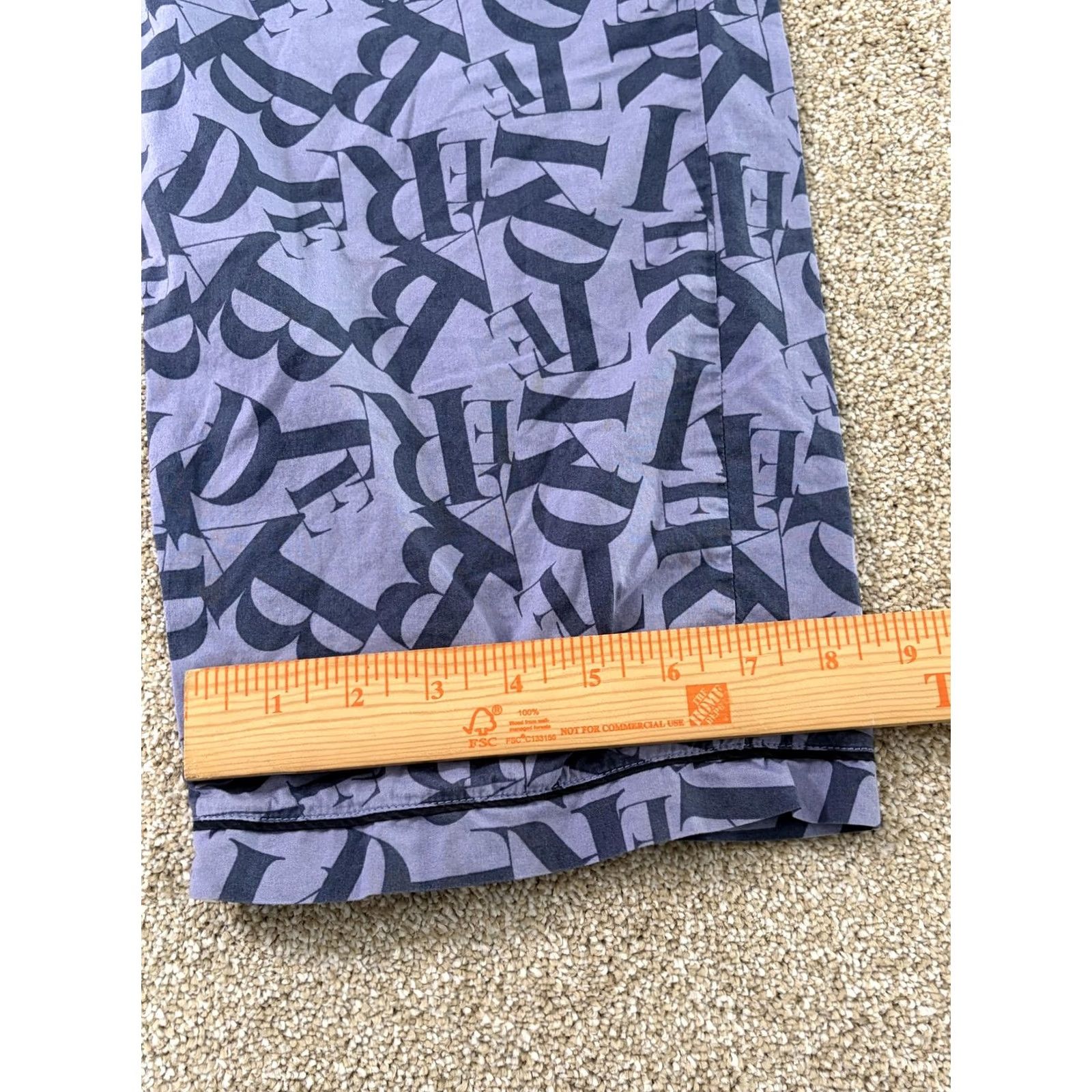 Ted Baker Ted Baker Pants Mens Medium Blue Letter Print Cotton Lounge Sleepwear Pajama Size US 31 - 4 Thumbnail