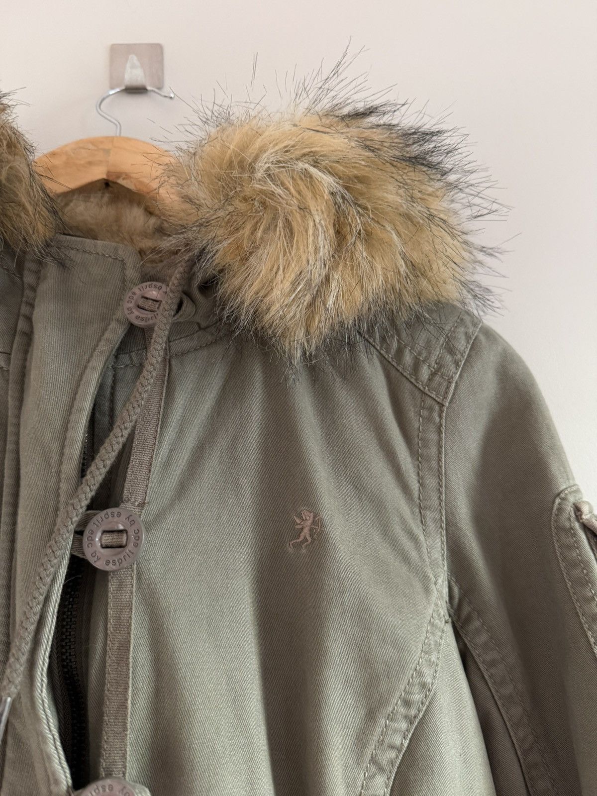 Vintage Fur Lined Aviator Bomber Jacket with Hood Size L / US 10 / IT 46 - 8 Thumbnail