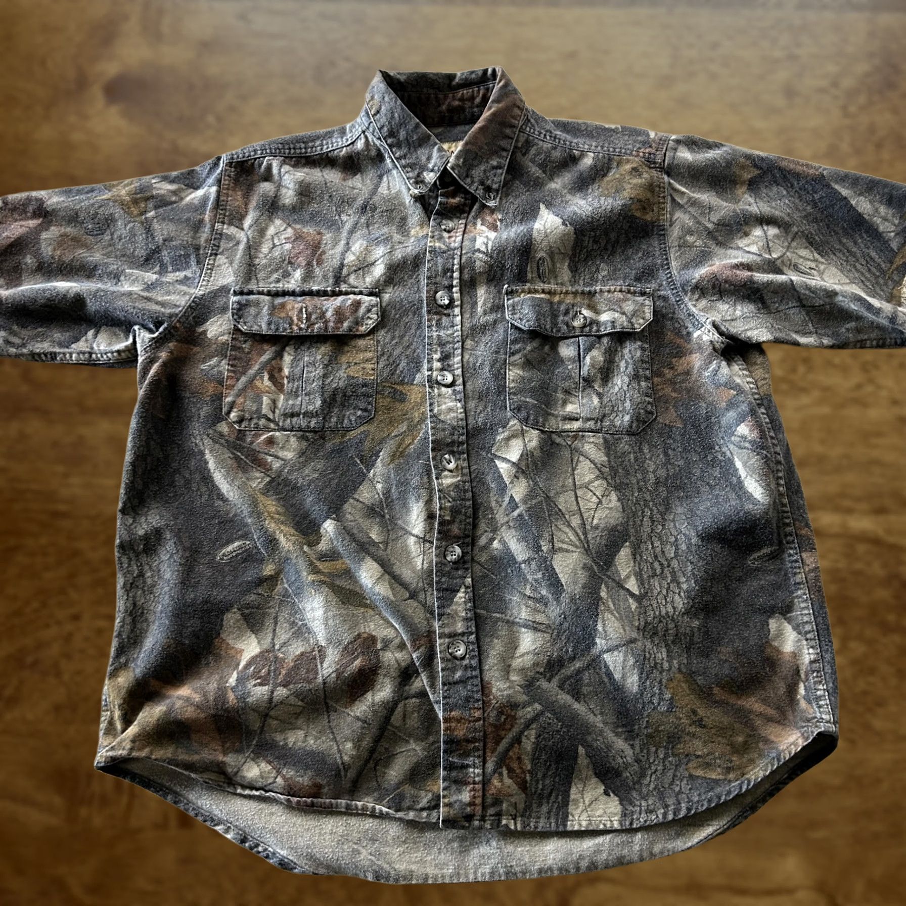 Vintage VINTAGE Wells Creek Shirt Mens XL Camouflage Flannel Short Sleeve Button Up Hunting Size US XL / EU 56 / 4 - 1 Thumbnail