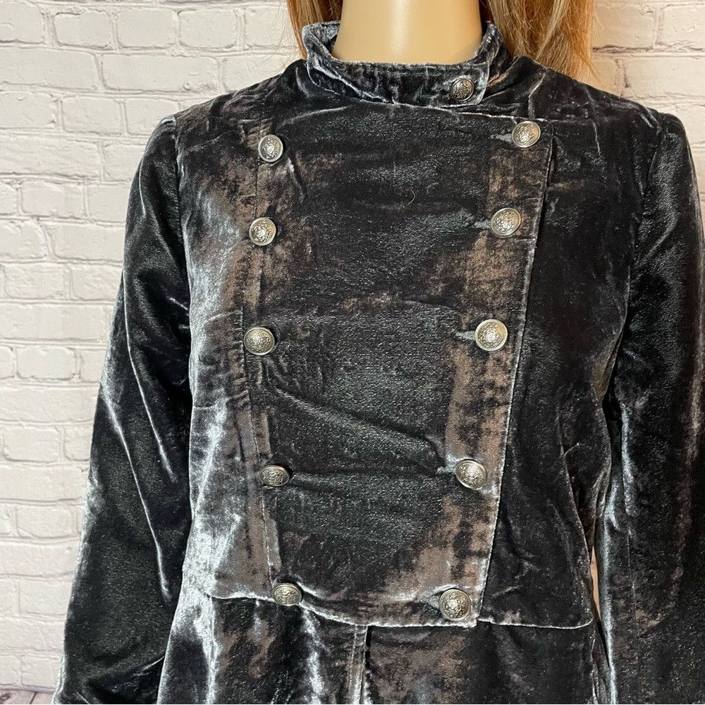 Free People NWT New $228 Free People Velvet Faye Ebony Jacket Size XS Size XS / US 0-2 / IT 36-38 - 9 Thumbnail