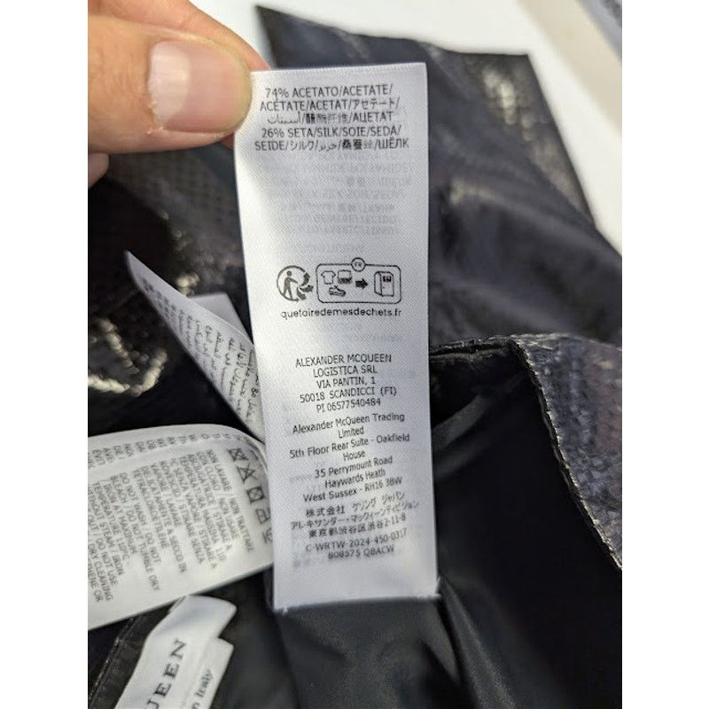 Alexander McQueen o1rshd1 Tarpaulin Pencil Midi Skirt in Black Size 27" / US 4 / IT 40 - 22 Thumbnail