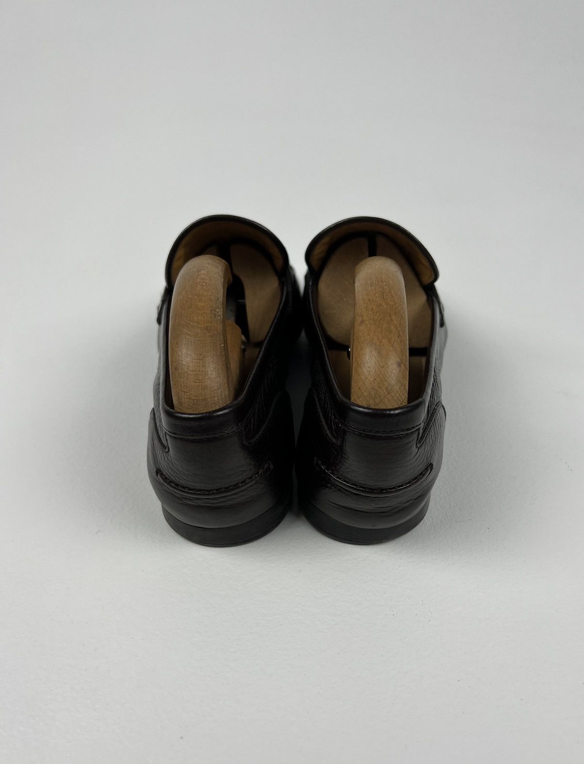 Gucci GUCCI Loafers Leather Slip Ons Shoes HORSEBIT Web Stripe Size US 9 / EU 42 - 8 Thumbnail