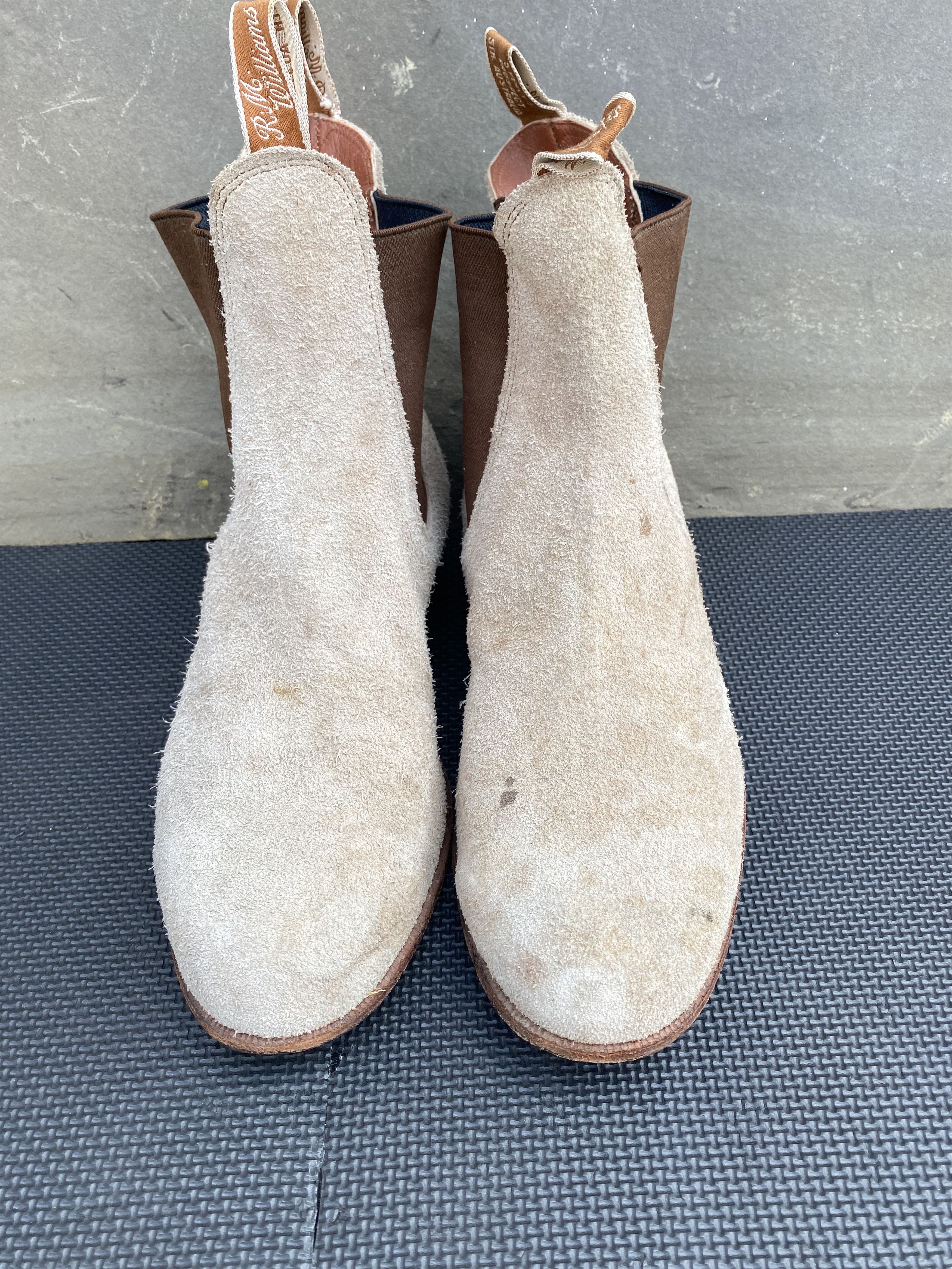R.M. Williams Vintage RM Williams Taupe Boots Ranch Bushmman Cuban Heel Size US 13 / EU 46 - 3 Thumbnail