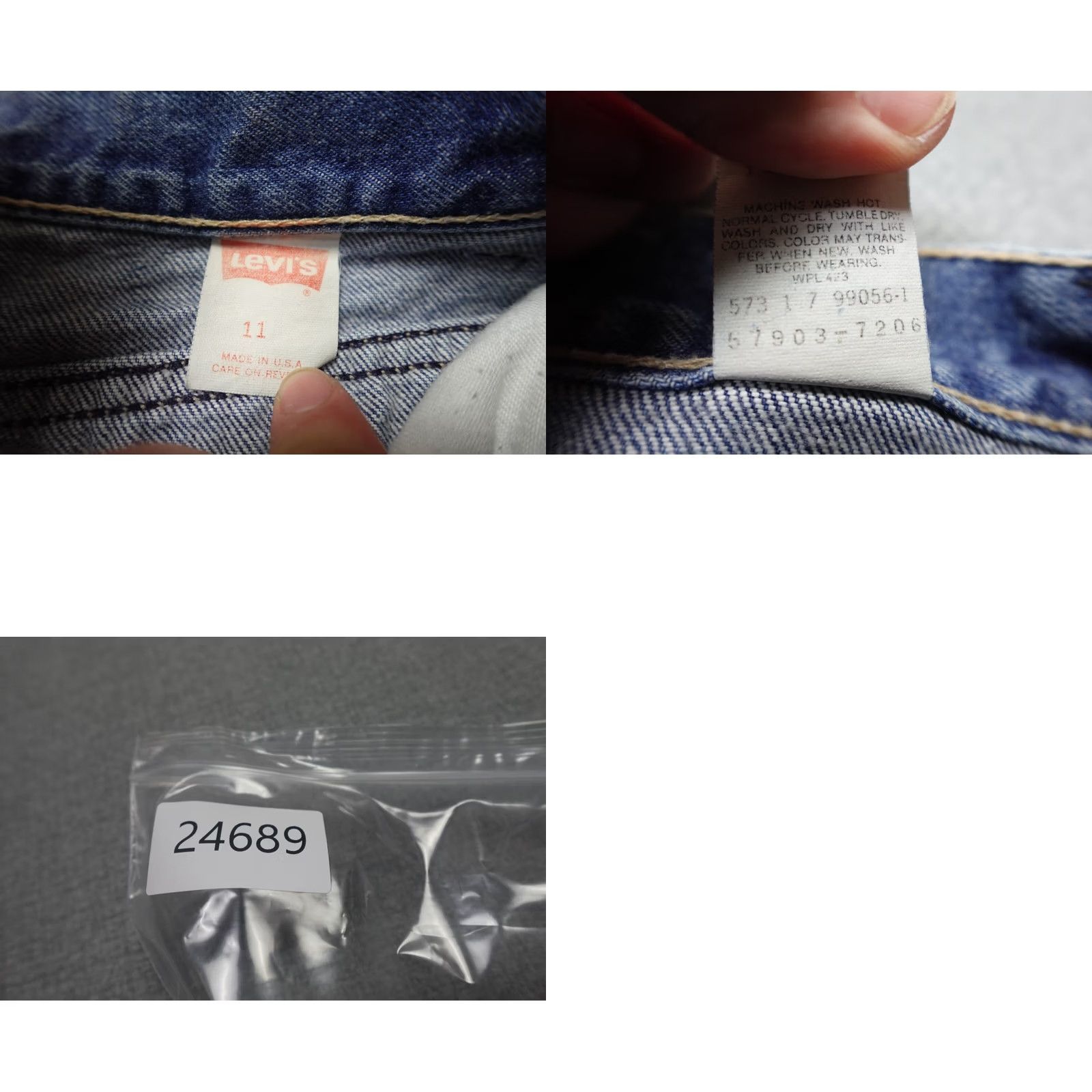 Levi's VINTAGE Levi's Jeans Womens 26x26 Blue Dark Wash Tapered Fit USA 90s Hipster Denim 5-Pocket Womens Jeans Size 26" / US 2 / IT 38 - 9 Thumbnail