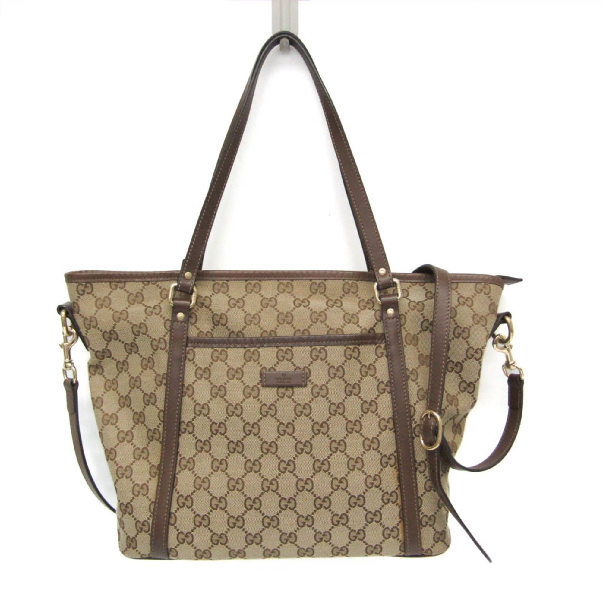 Gucci Gucci GG Canvas 388929 Women's GG Canvas,Leather Shoulder Bag,Tote Bag Brown,GG Beige Size ONE SIZE - 1 Thumbnail