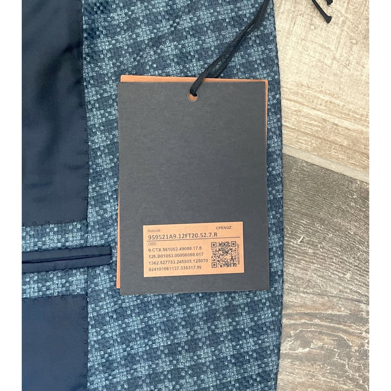 Ermenegildo Zegna $4595 NWT ZEGNA Blue Micro Check Cashmere Sport Coat 52(42)R Size 42R - 7 Thumbnail