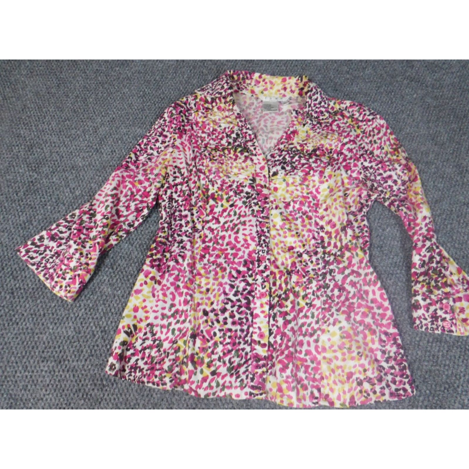 Pinko Como Womens Blouse PM Petites pink button down Collared Long Sleeve Cotton Down Ruffle Casual Shirt Classic Pink Womens PM Petites Blouse Size M / US 6-8 / IT 42-44 - 2 Thumbnail