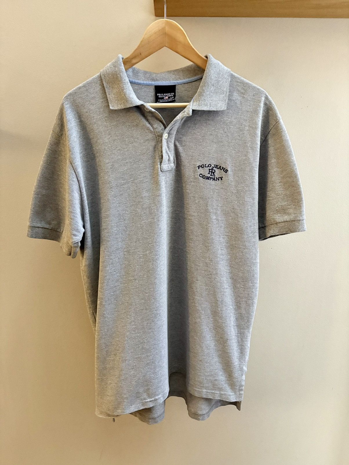 Polo Ralph Lauren Polo Jeans Company VTG 90s grey golf shirt L Made in Canada Size US L / EU 52-54 / 3 - 1 Thumbnail