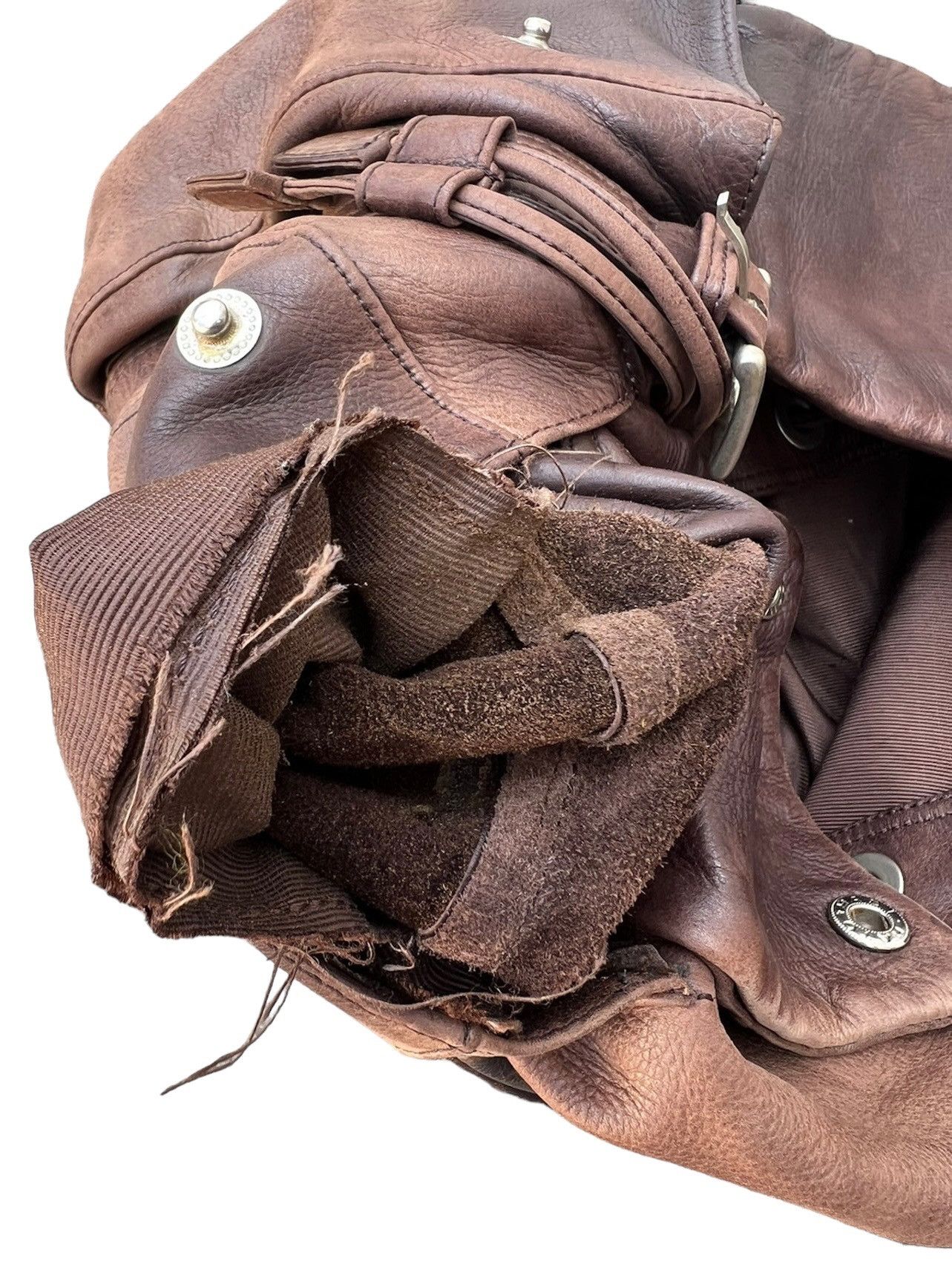 Leather Vintage Porter Tokyo Distressed Patina Leather Backpack Bag Size ONE SIZE - 19 Thumbnail