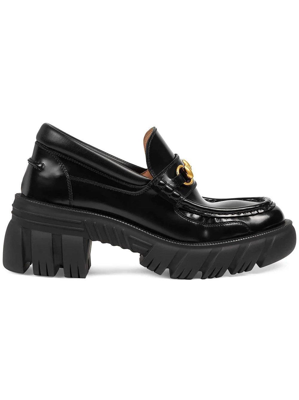 Gucci o1s1wg110225 Women's Loafers With Horsebit in Black Size US 5 / IT 35 - 1 Thumbnail