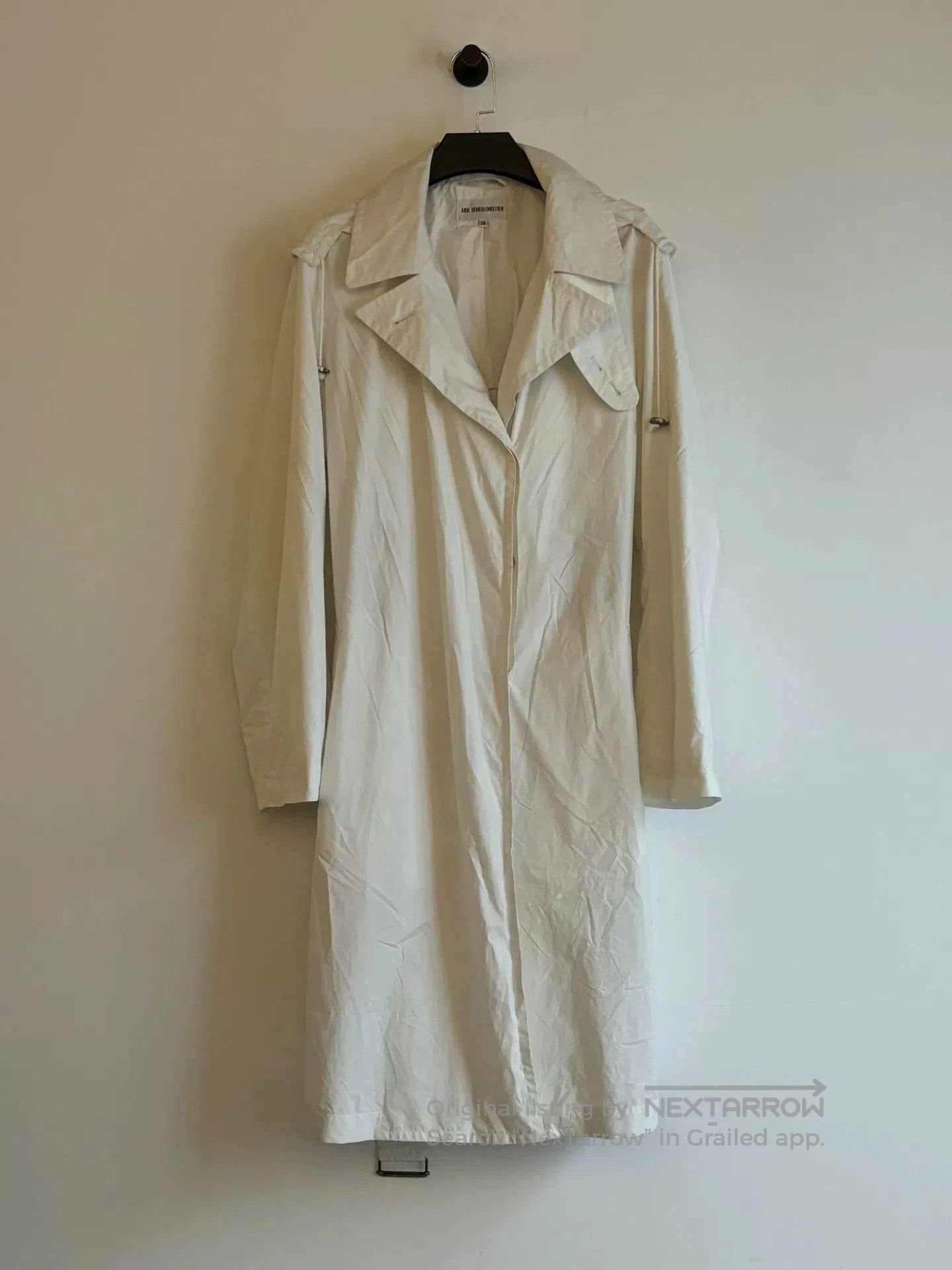 Ann Demeulemeester elegant detachable collar trench coat. Size S / US 4 / IT 40 - 1 Thumbnail
