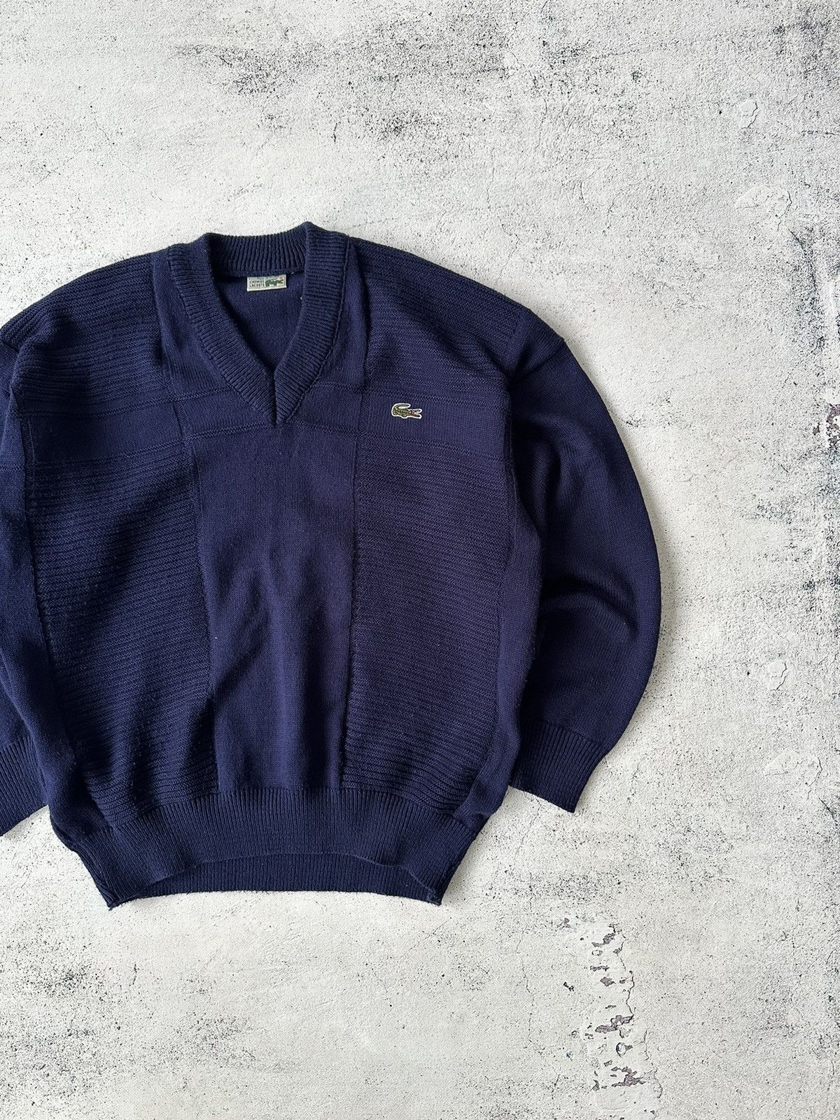 Lacoste × Vintage Vintage Lacoste V-Neck Sweater Size US L / EU 52-54 / 3 - 2 Thumbnail