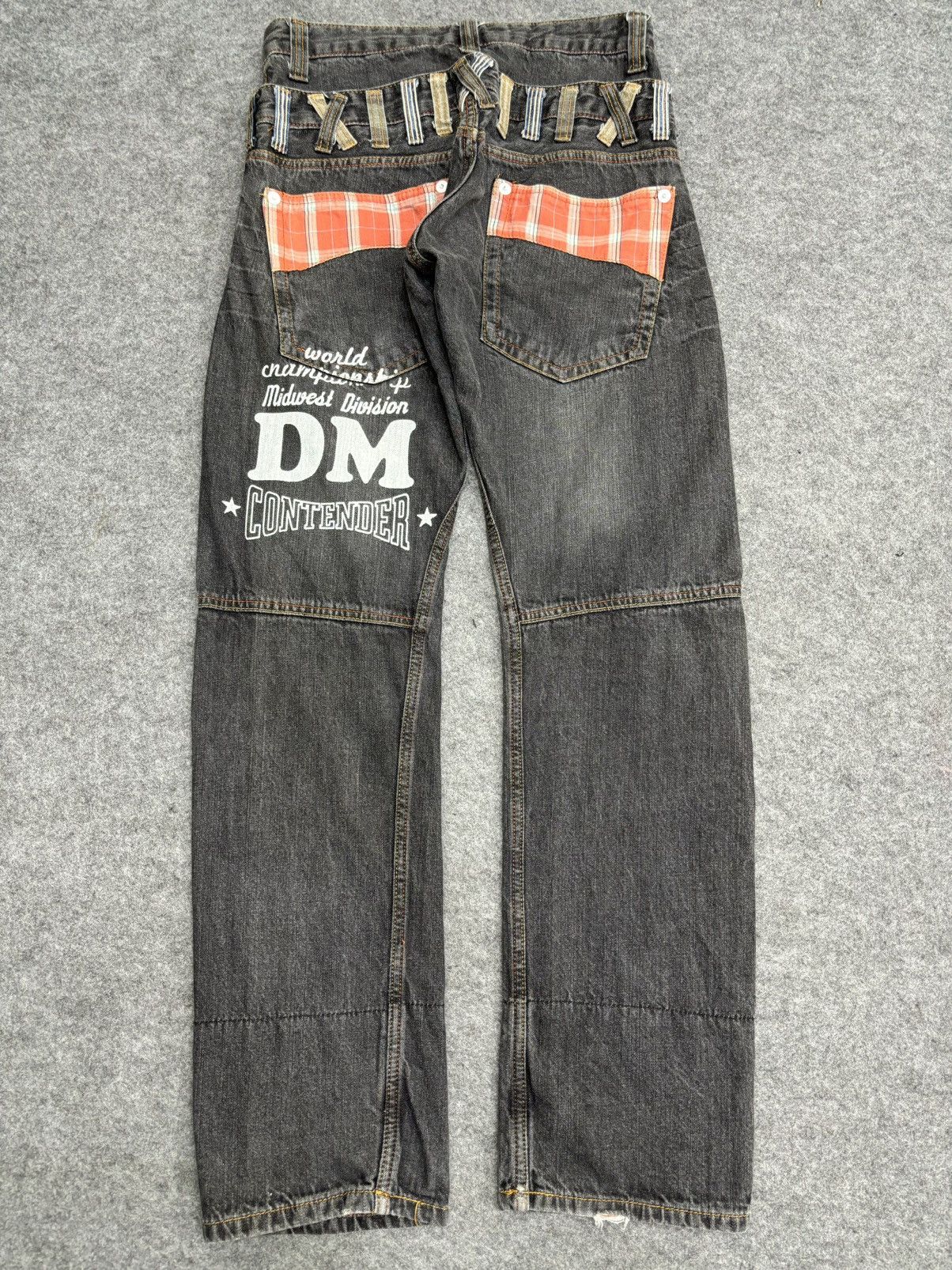 Japanese Brand 💥Insane Double Waist💥Rare Dominate Black Wash Denim F526 Size US 30 / EU 46 - 18 Thumbnail