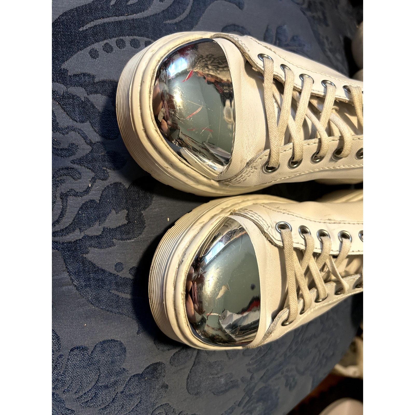 Dr. Martens Dr Martens Alexei White Sneakers with Metal Toe size 7/EU 38 Size US 7 / IT 37 - 4 Thumbnail