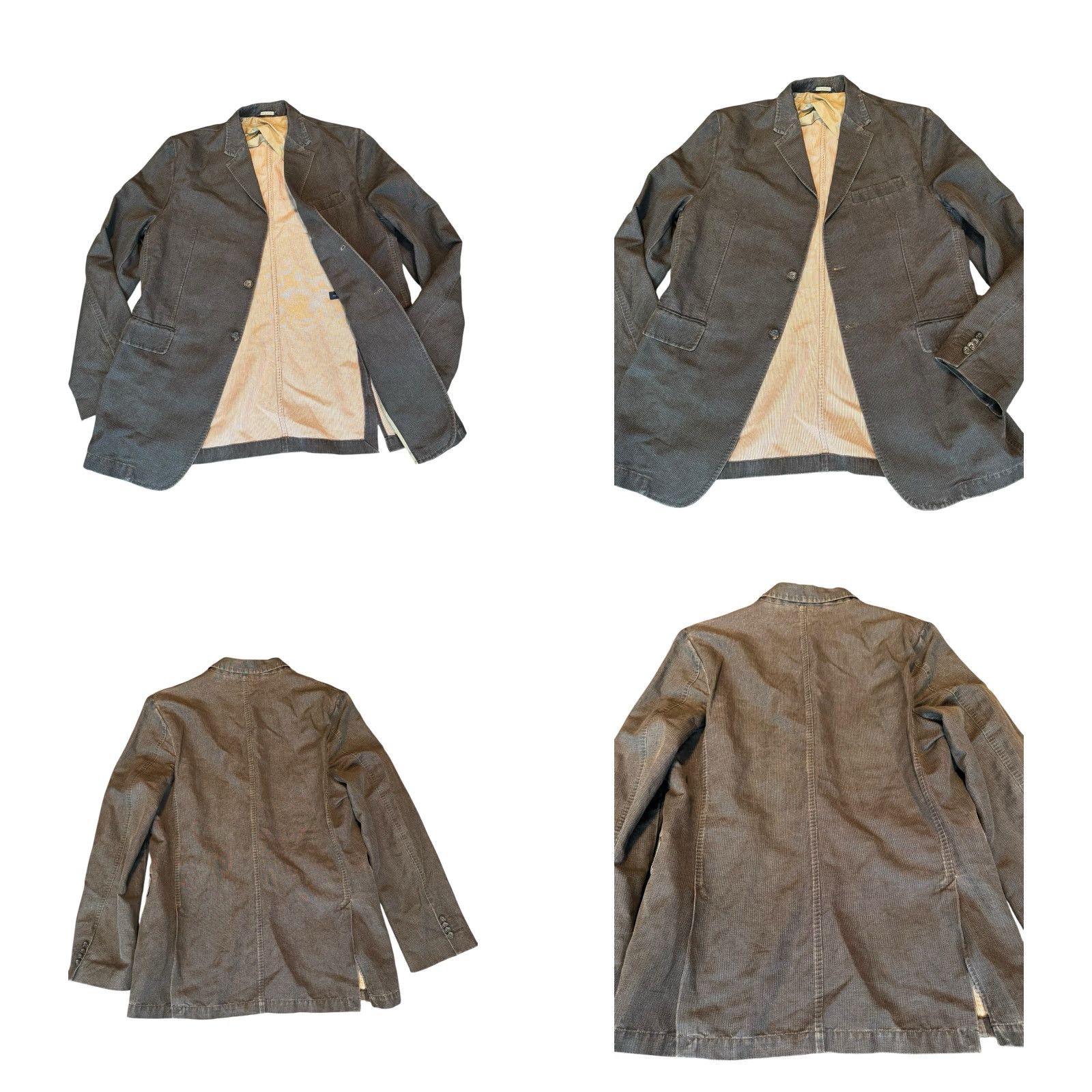 Banana Republic Banana Republic Blazer Sports Coat Jacket Coat Men's Brown Linen Blend 2-Button 44R Regular Size 44R - 8 Thumbnail