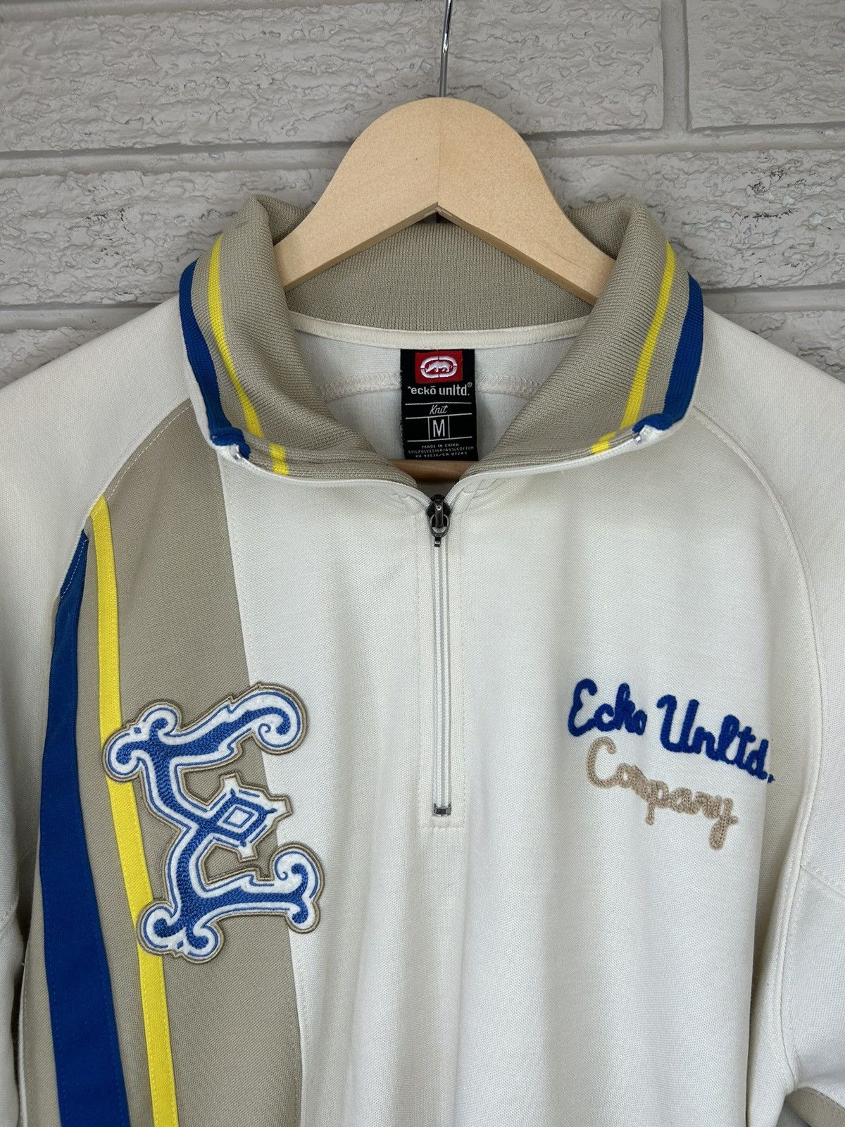 Ecko Unltd. × Vintage Vintage Ecko Chain Stitched Short Sleeve Knit Bowling Shirt Size US M / EU 48-50 / 2 - 2 Thumbnail