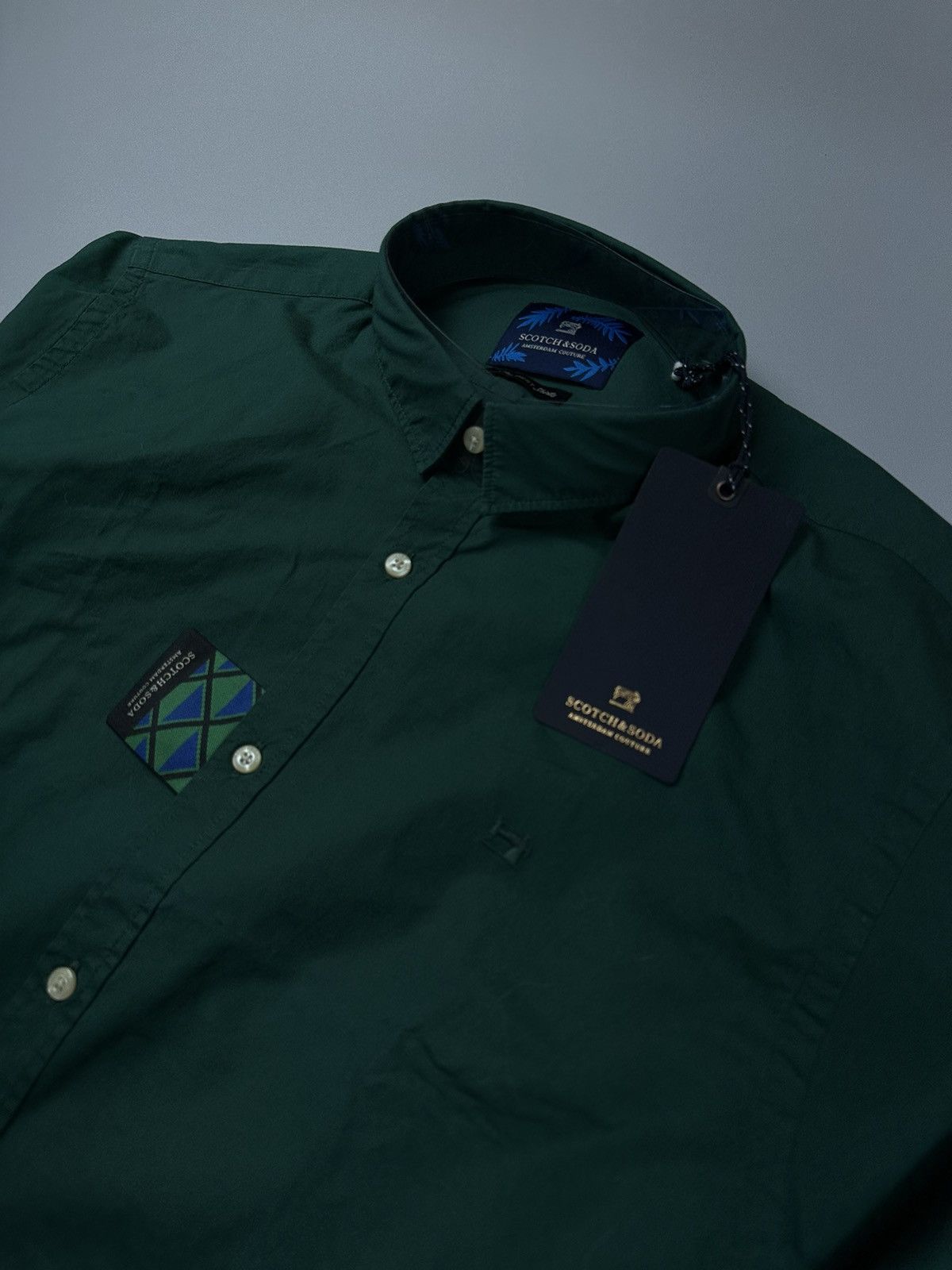 Scotch & Soda Emerald Green Button shirt by Scotch&soda Size US M / EU 48-50 / 2 - 3 Thumbnail