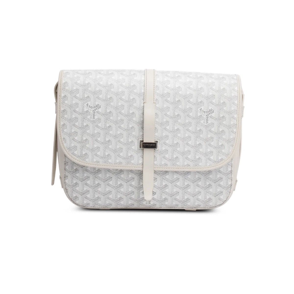 Goyard GOYARD 2021 White Leather & Monogram Canvas Belvedere II Size ONE SIZE - 3 Thumbnail