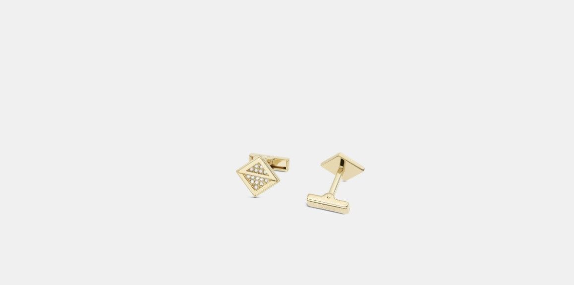 image of Dior O1W1Db10524 Size: Os Cd Diamond Cufflinks In Gold & White in Gold/White, Men's