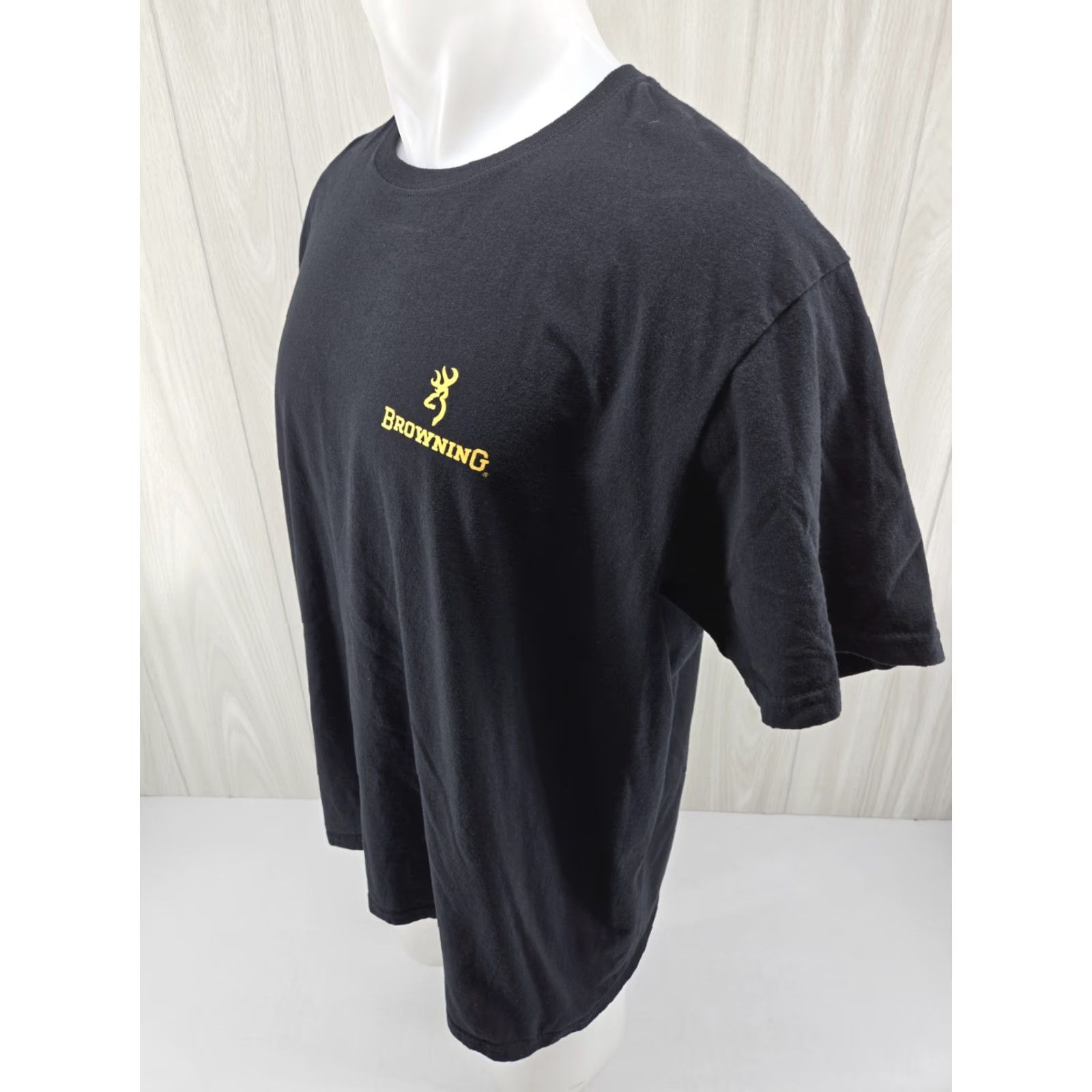 Vintage Browning Black T Shirt Mens XL Crew Neck American Flag Hunting Size US XL / EU 56 / 4 - 5 Thumbnail