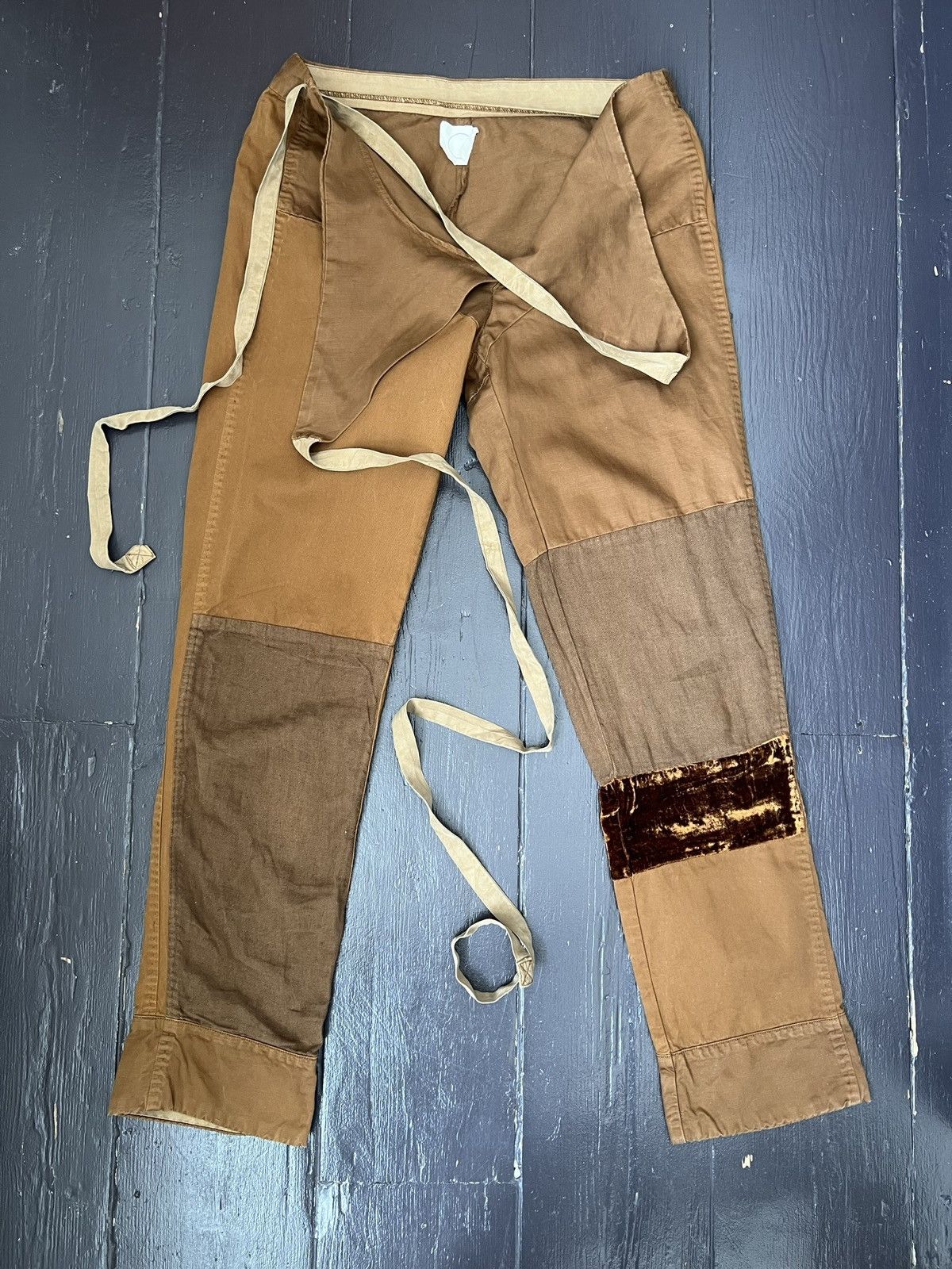 image of Coming Soon Patch Trousers in Brown, Women's (Size 27)