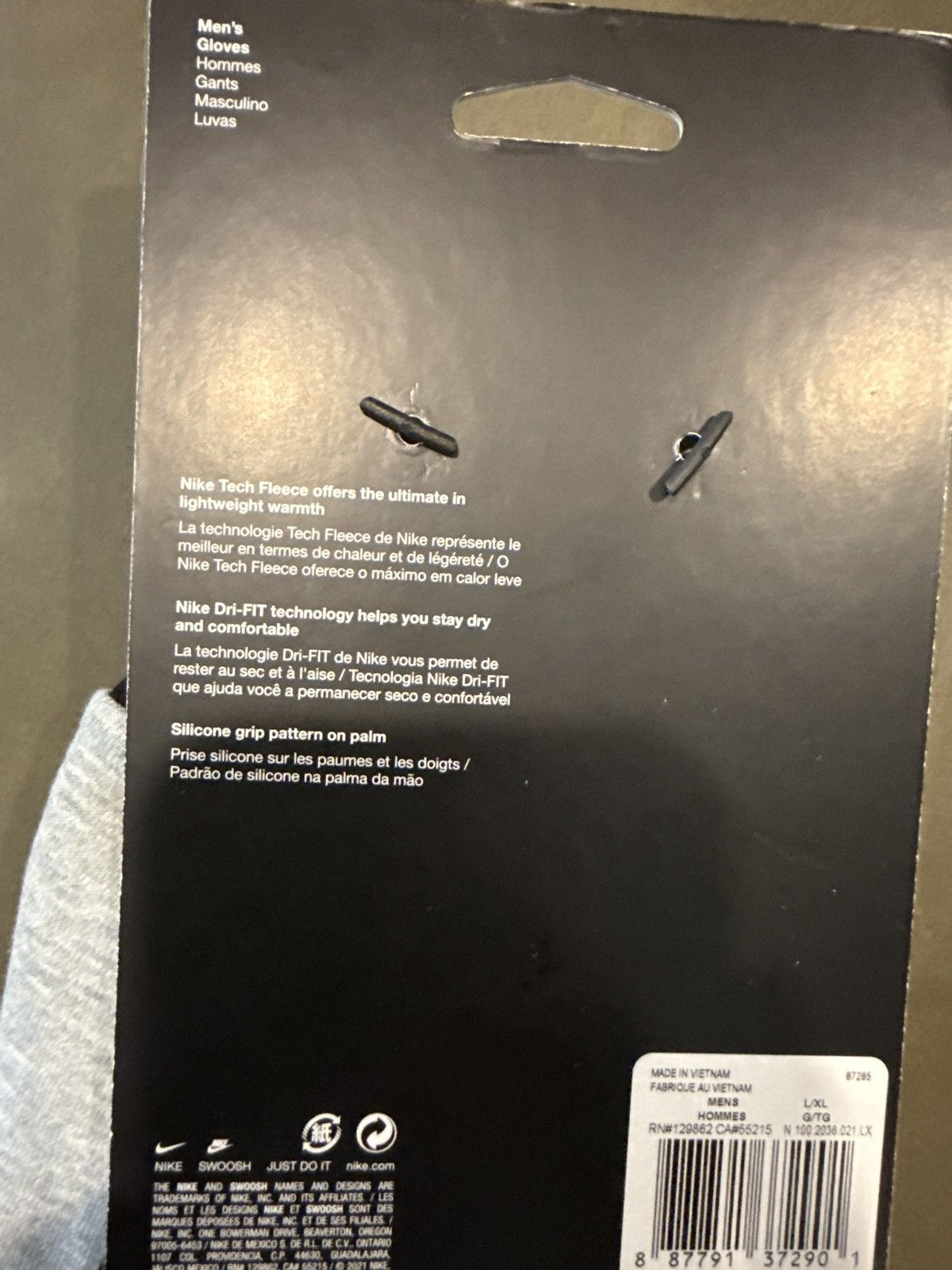Nike NIKE TECH FLEECE MEN’S GLOVES NEW NSW L/XL Size ONE SIZE - 4 Thumbnail