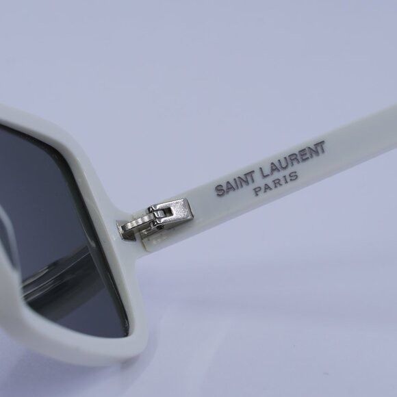Saint Laurent Paris Saint Laurent SL332 003 Sunglasses Ivory Rectangle Frame Size ONE SIZE - 8 Thumbnail