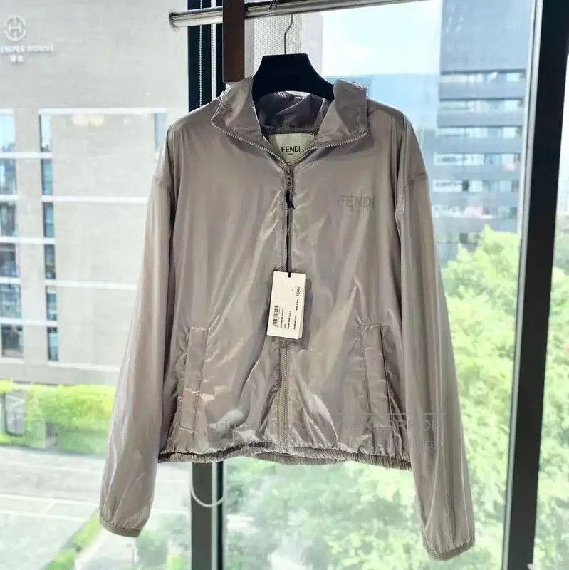 Fendi Fendi Champagne Nylon Women's Jacket . Size L / US 10 / IT 46 - 1 Thumbnail