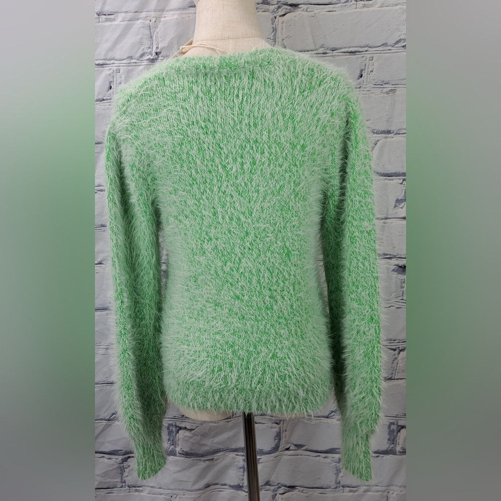 Other NWT Garcia Jeans Womens Green Fuzzy Sweater Mohair Like Acr Size S / US 4 / IT 40 - 6 Thumbnail