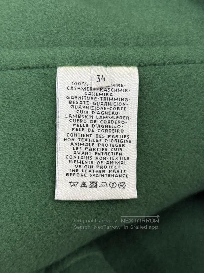 Hermes Hermes Green Cashmere Coat Size XXS / US 00 / IT 34 - 5 Thumbnail