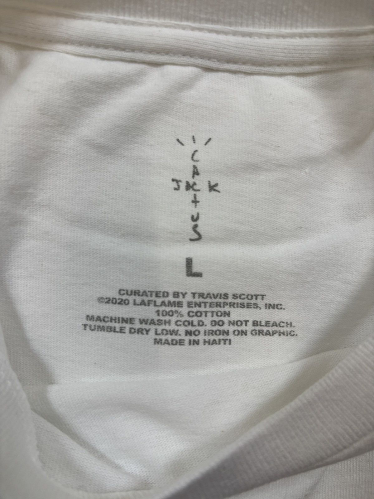 Travis Scott Travis Scott Cactus Jack Basic T-Shirt, White Size US L / EU 52-54 / 3 - 4 Thumbnail