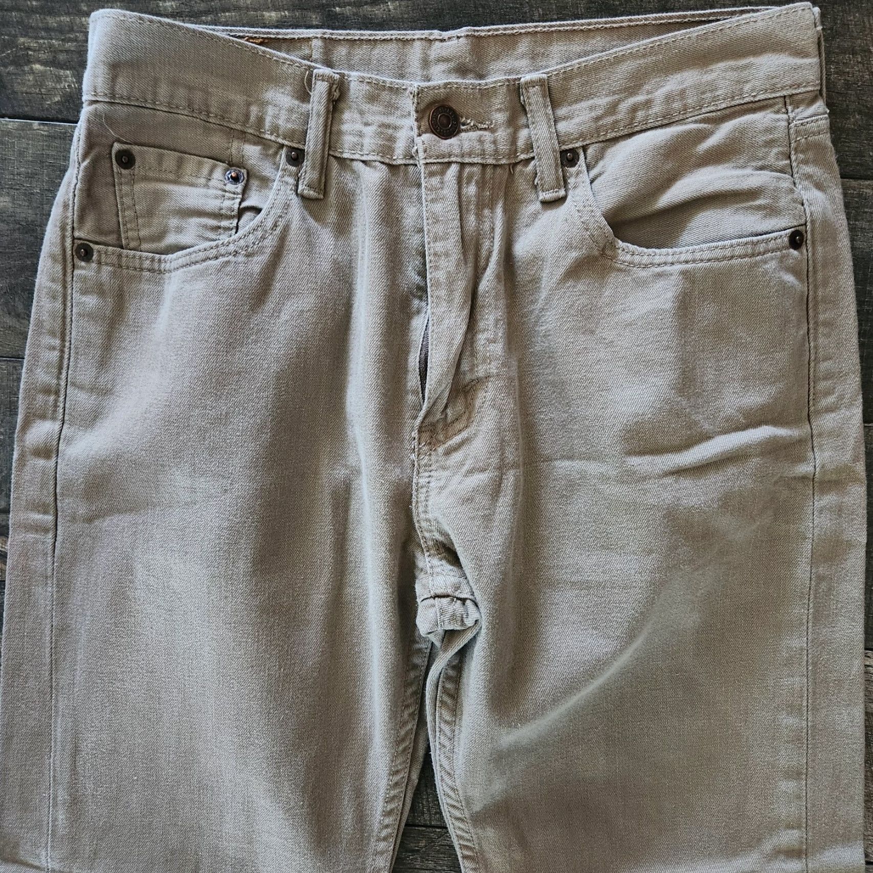 Levi's Levi's 505 Jeans Men's 30x32 Tan Denim Straight Leg White Tag 5-Pocket Relaxed Fit Belt Loops Size US 30 / EU 46 - 3 Thumbnail