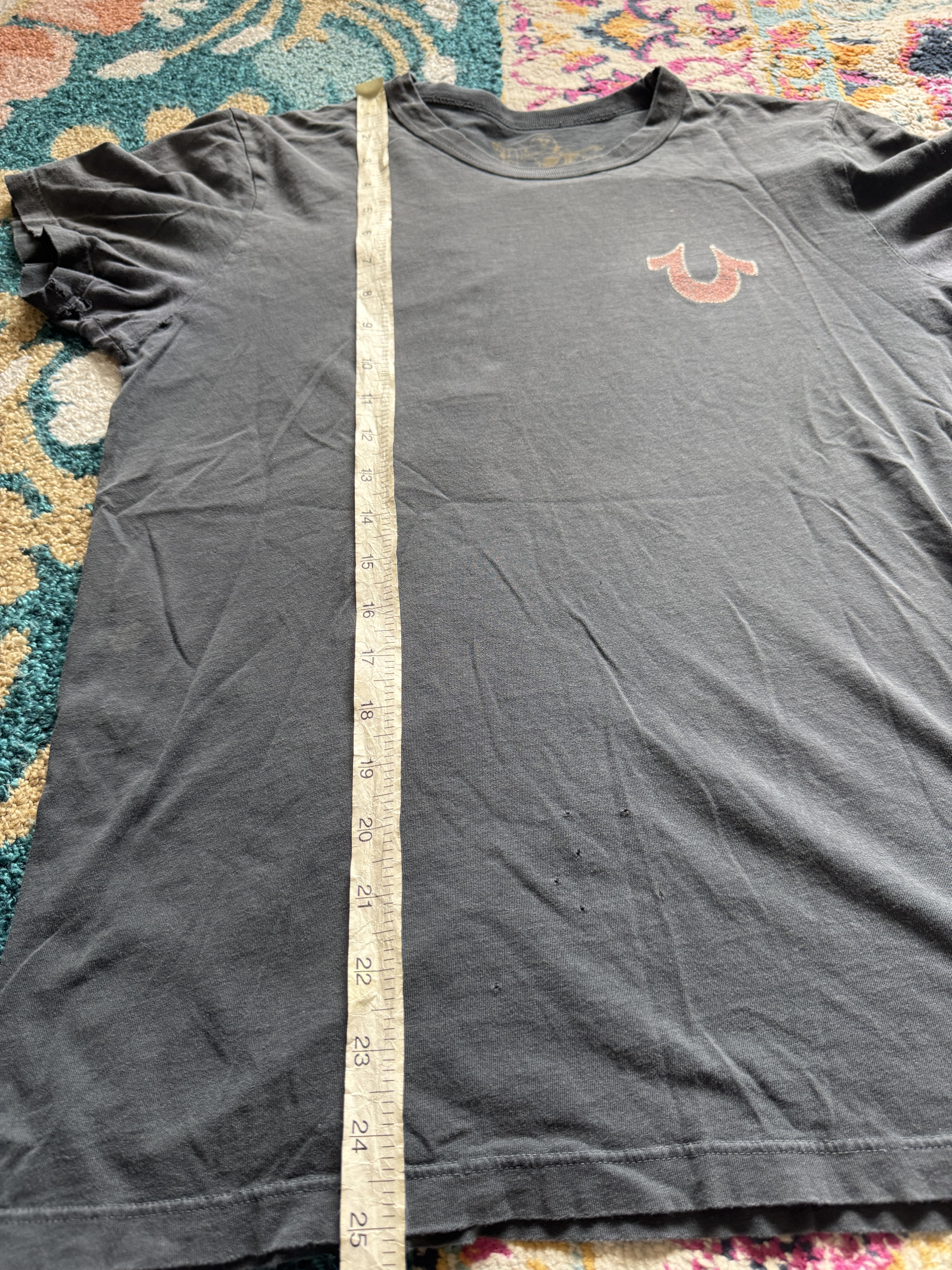 True Religion Buddha Logo T-Shirt - Y2k Thrashed Sun Faded Size US S / EU 44-46 / 1 - 3 Thumbnail