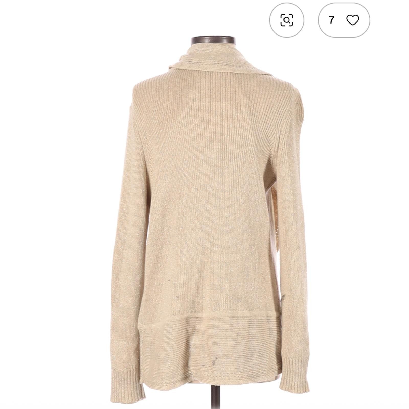 Other White House Black Market Gold Cardigan Size M Size M / US 6-8 / IT 42-44 - 2 Thumbnail