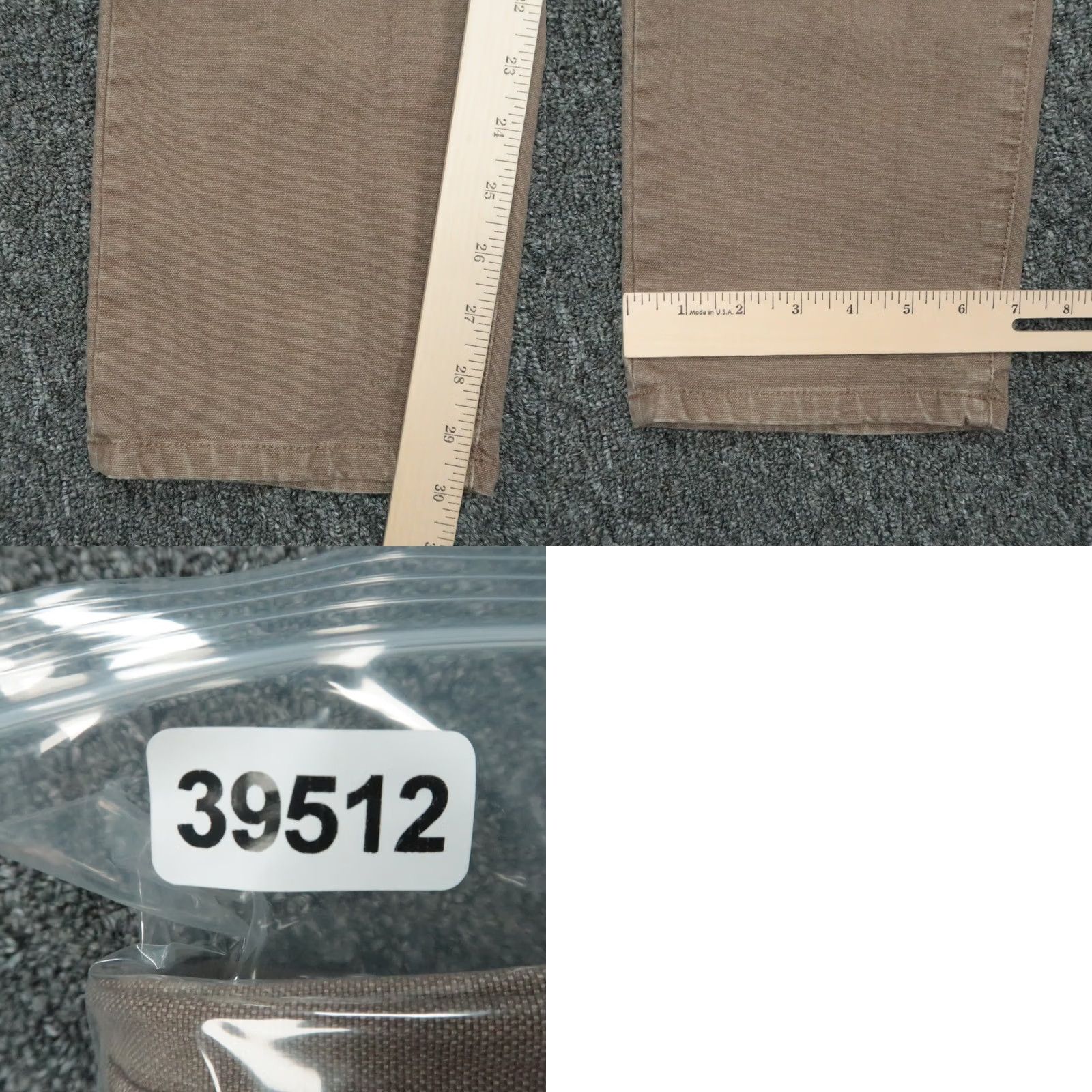 Vintage Proof Pants Mens 31x30 Brown Rover 5 Pocket Stretch Canvas Slim Fit Chino Pants Size US 31 - 8 Thumbnail