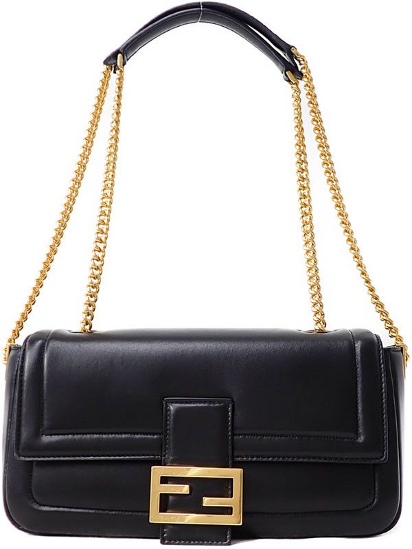 Fendi Fendi Baguette Chain Shoulder Bag Black | Grailed