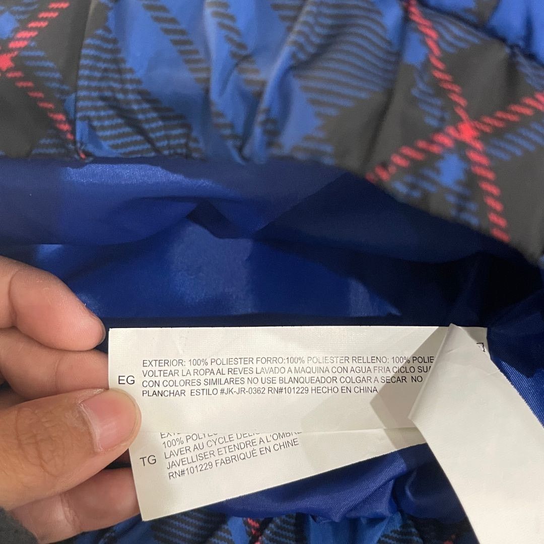 Other Ashley Outerwear Juniors Blue Plaid Puffer Jacket Size XL Size XL / US 12-14 / IT 48-50 - 7 Thumbnail