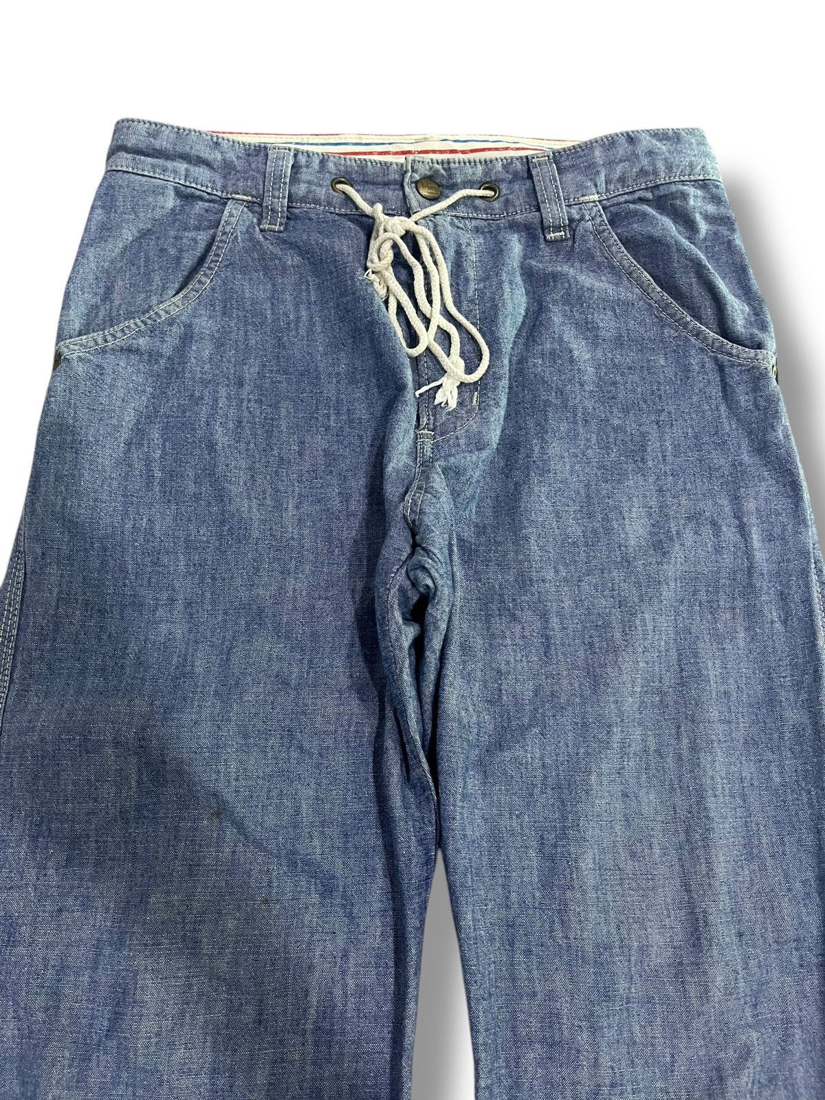 If Six Was Nine × Japanese Brand × Le Grande Bleu (L.G.B.) 🇯🇵 VINTAGE EDWIN WASHED BLUE DUNGAREE Size US 32 / EU 48 - 2 Thumbnail