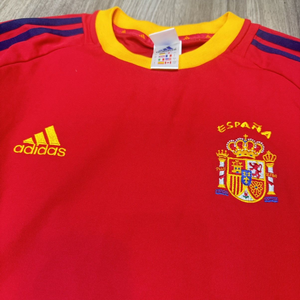 Adidas Spain 02/03 home shirt #7 Raul Size US L / EU 52-54 / 3 - 3 Thumbnail