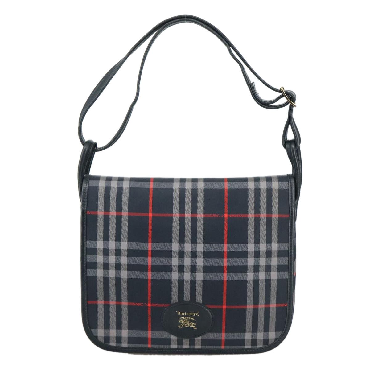 Burberry Navy Canvas Shoulder Bag (Pre-Owned) Size ONE SIZE - 1 Thumbnail