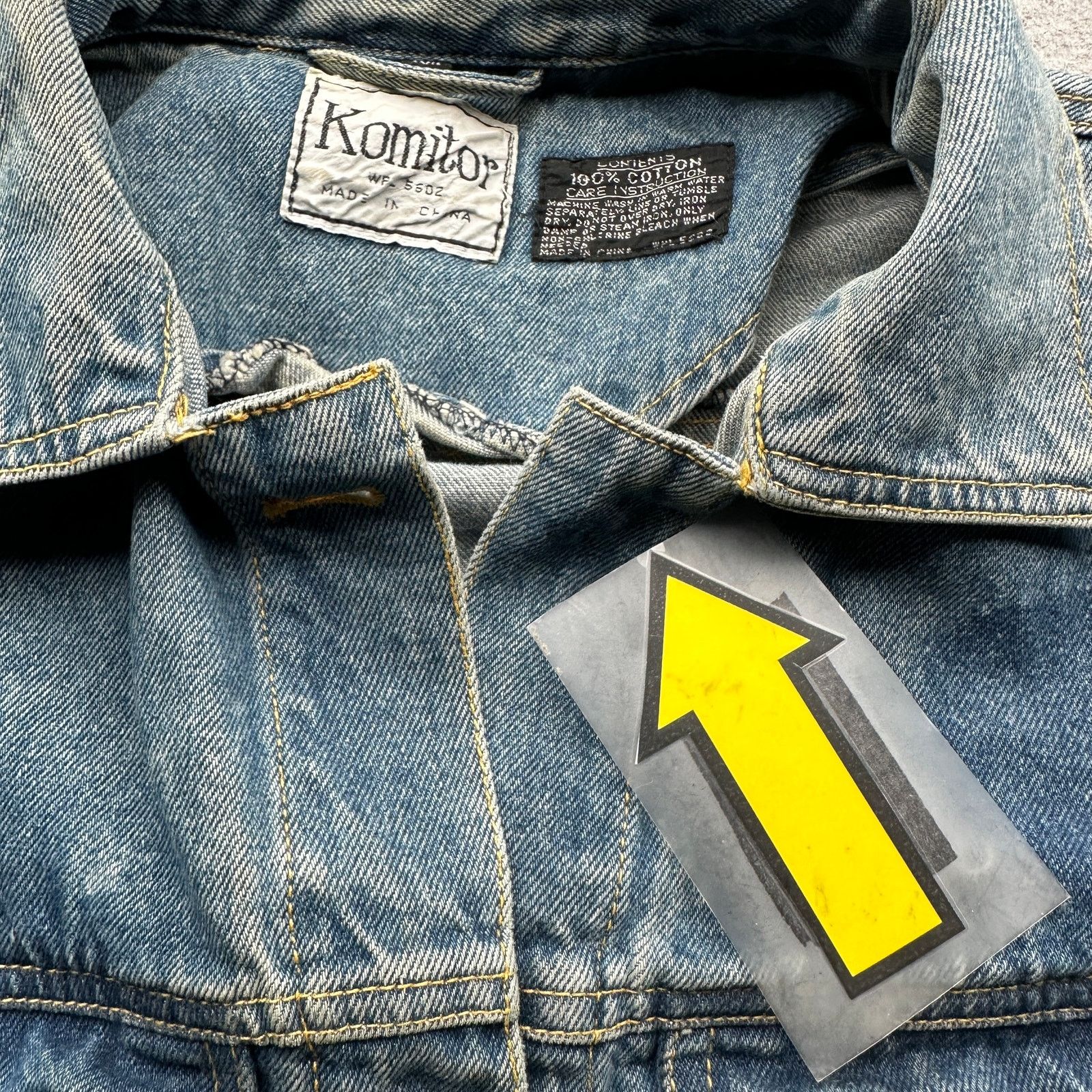 Other Vintage 90s Komitor Denim Trucker Jacket Womens XL Daks Size XL / US 12-14 / IT 48-50 - 10 Thumbnail